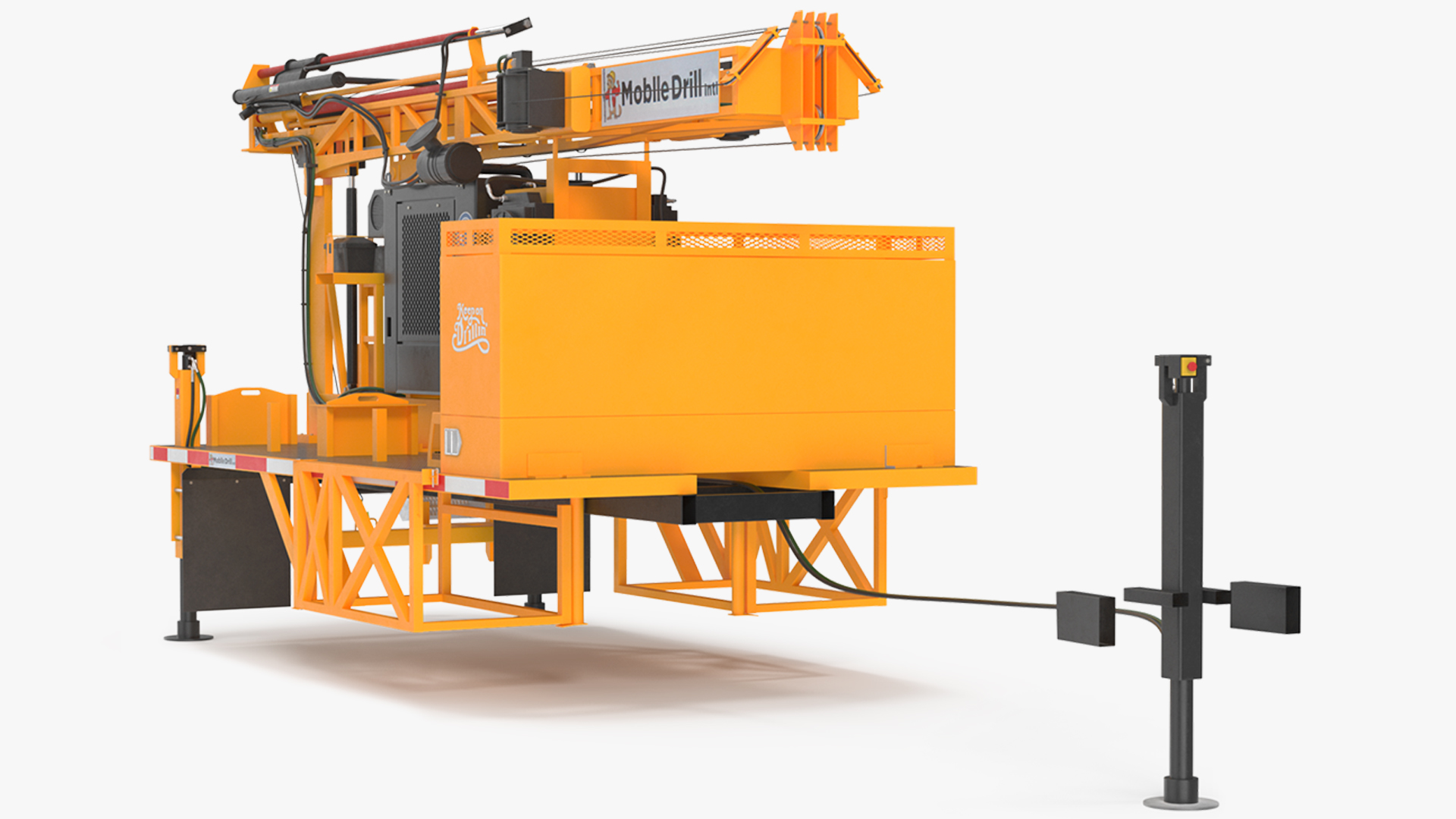 3D model B-51 Mobile International Drilling Rig Orange