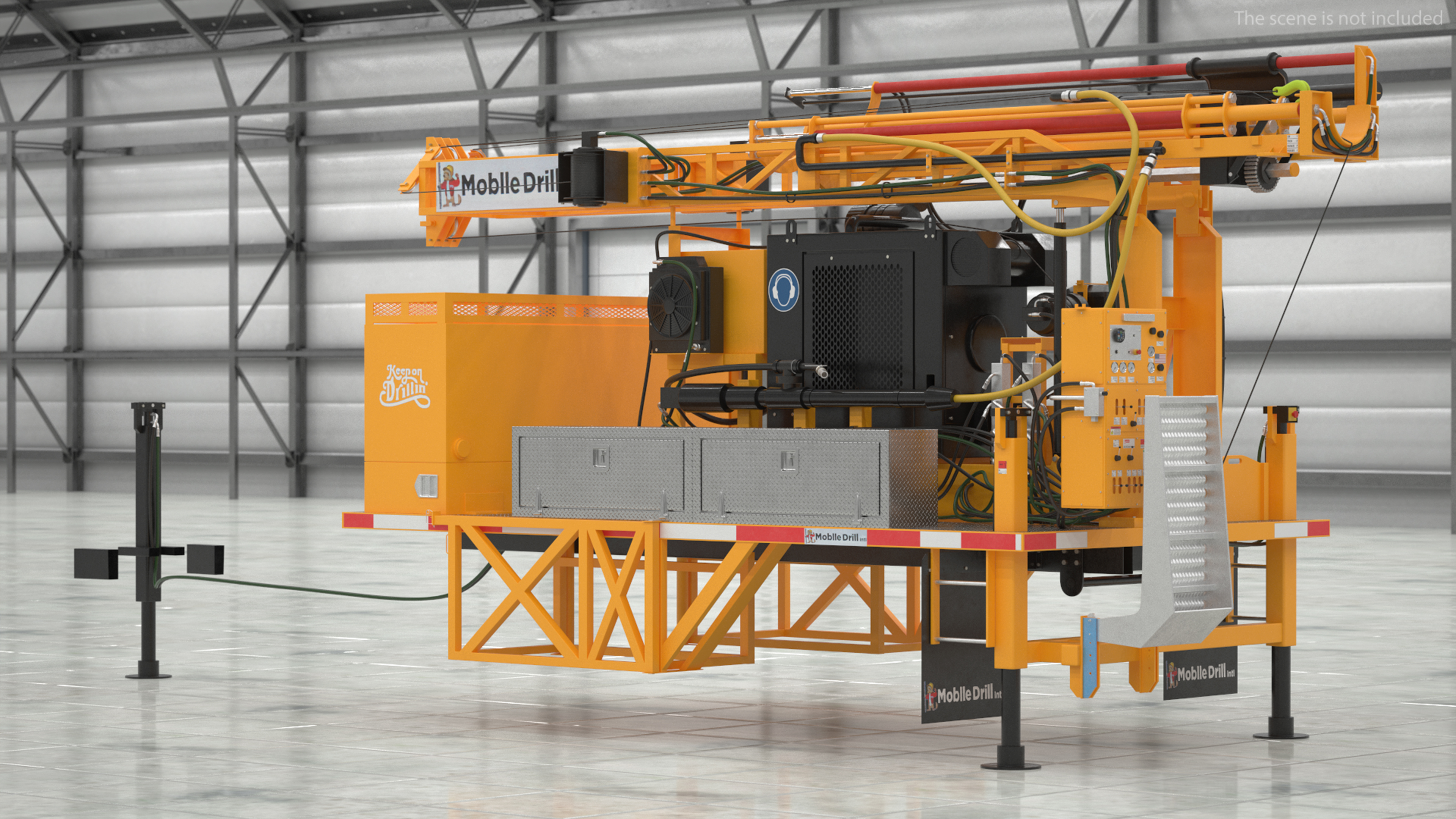 3D model B-51 Mobile International Drilling Rig Orange