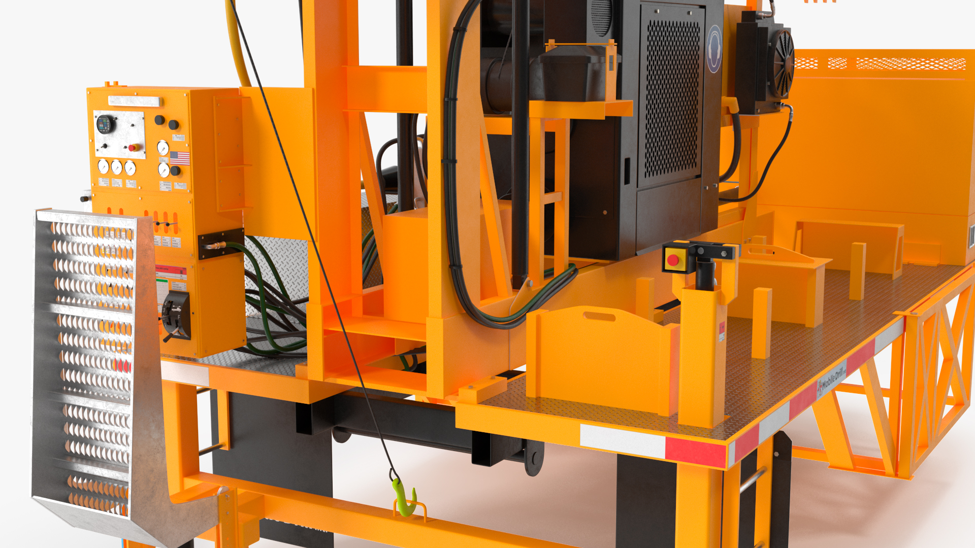 3D model B-51 Mobile International Drilling Rig Orange