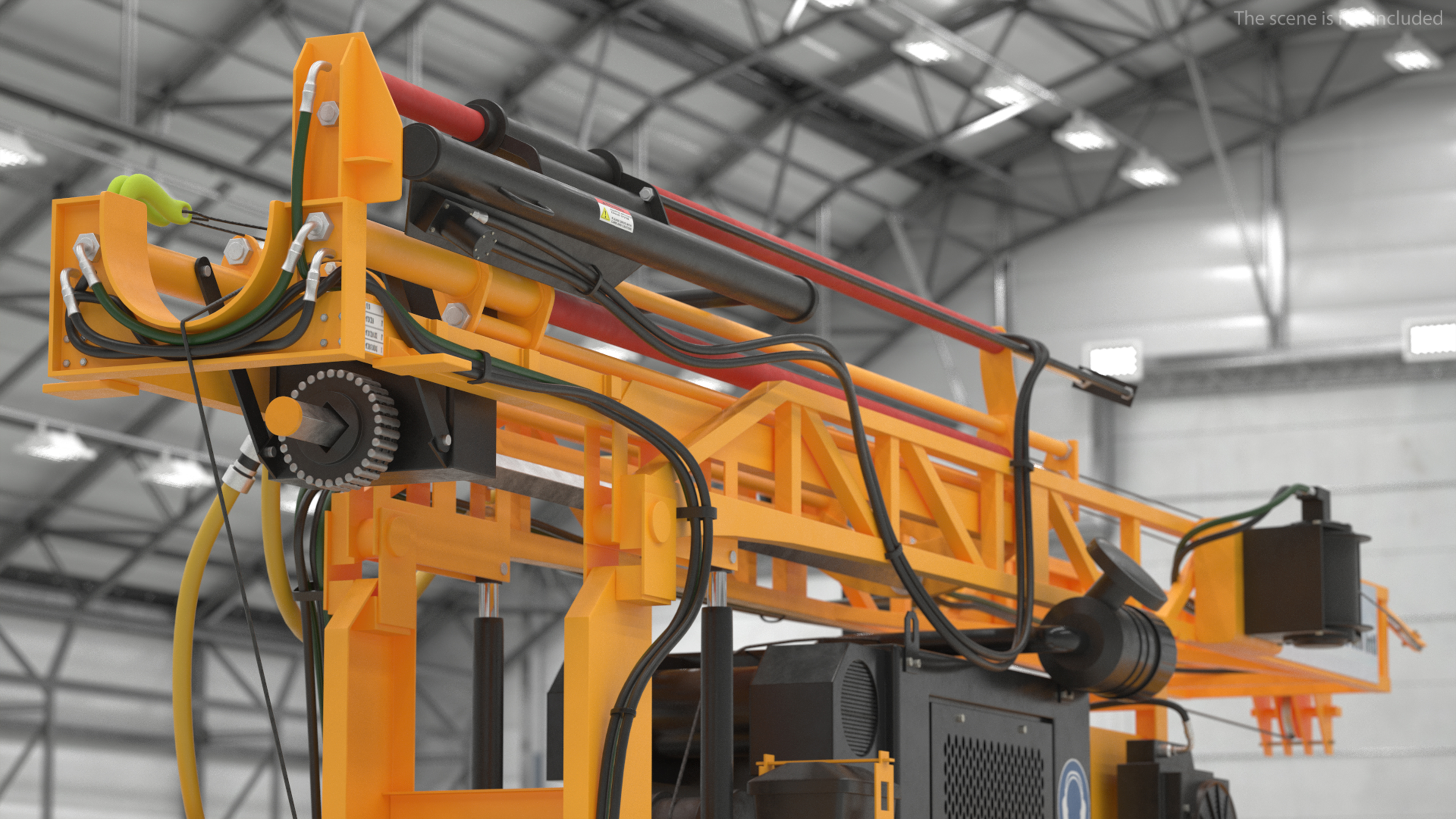 3D model B-51 Mobile International Drilling Rig Orange