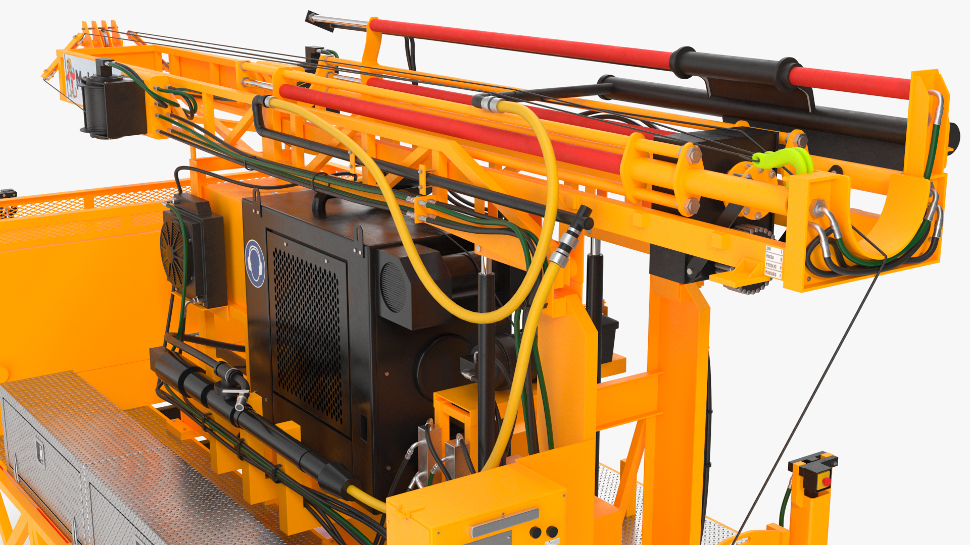 3D model B-51 Mobile International Drilling Rig Orange