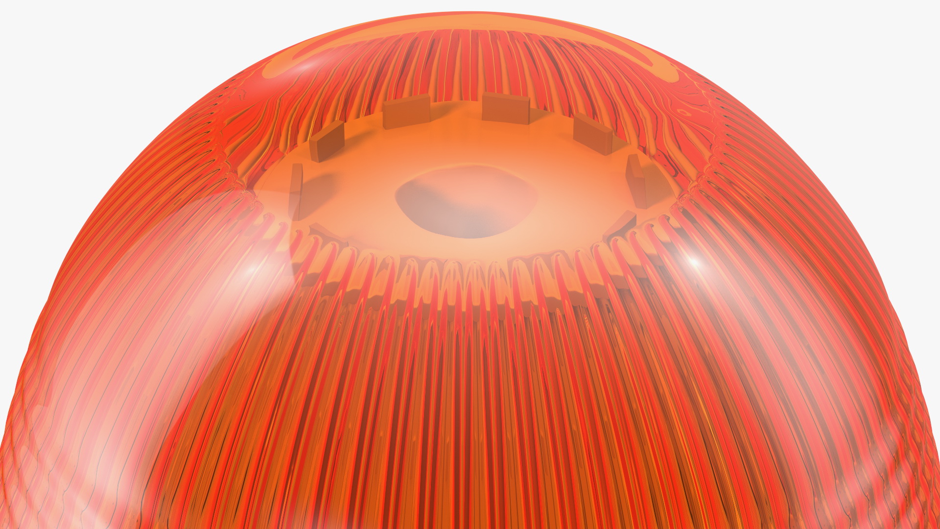 Magnetic Orange Flashing Beacon Light 3D