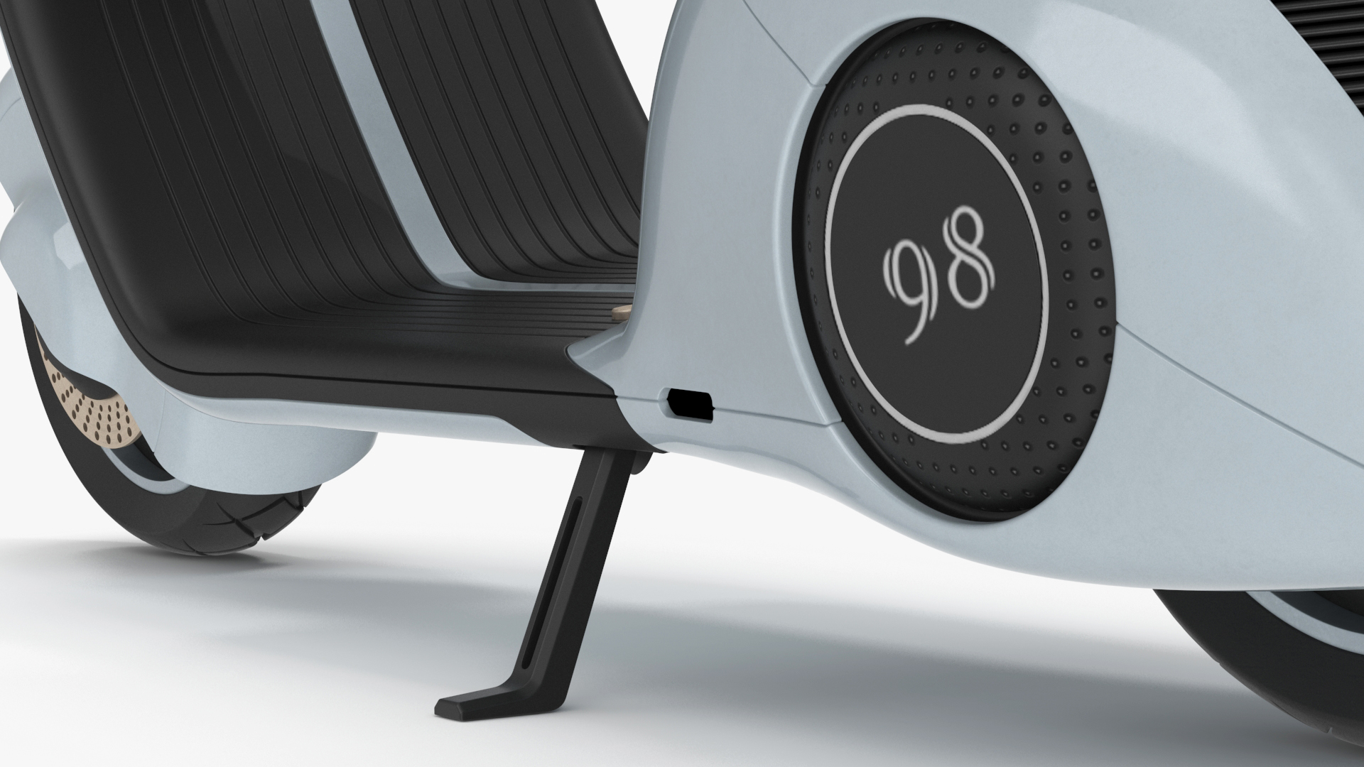 3D Futuristic Electric Scooter Vespa 98 Blue Parked model