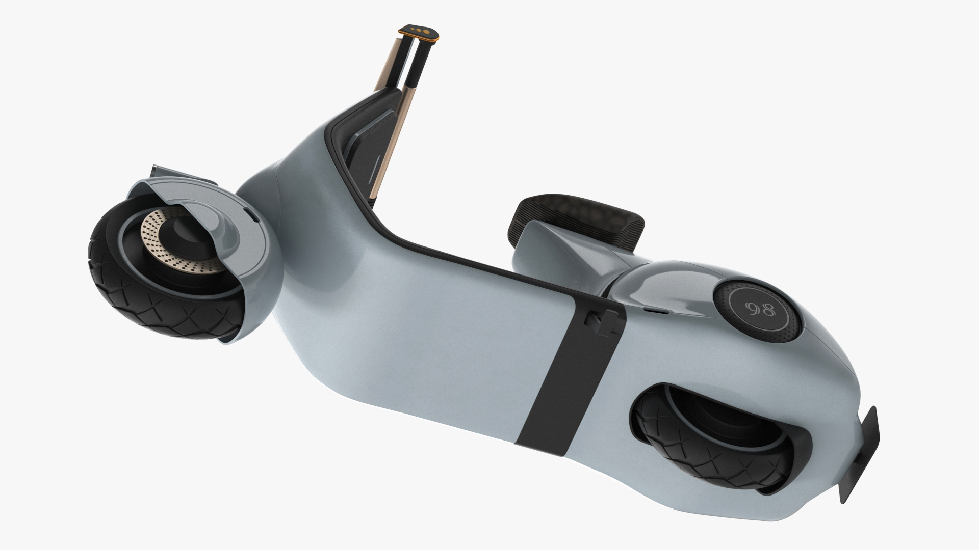 3D Futuristic Electric Scooter Vespa 98 Blue Parked model
