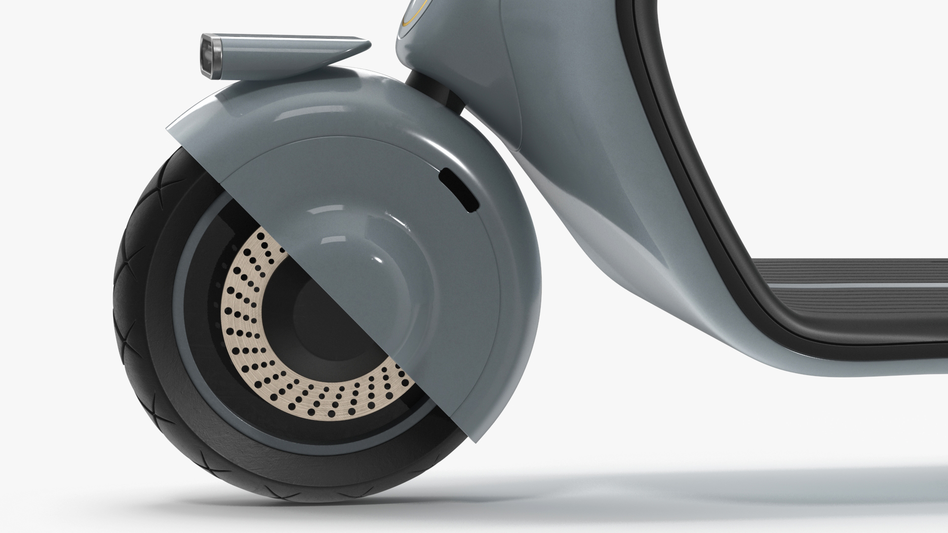 3D Futuristic Electric Scooter Vespa 98 Blue Parked model