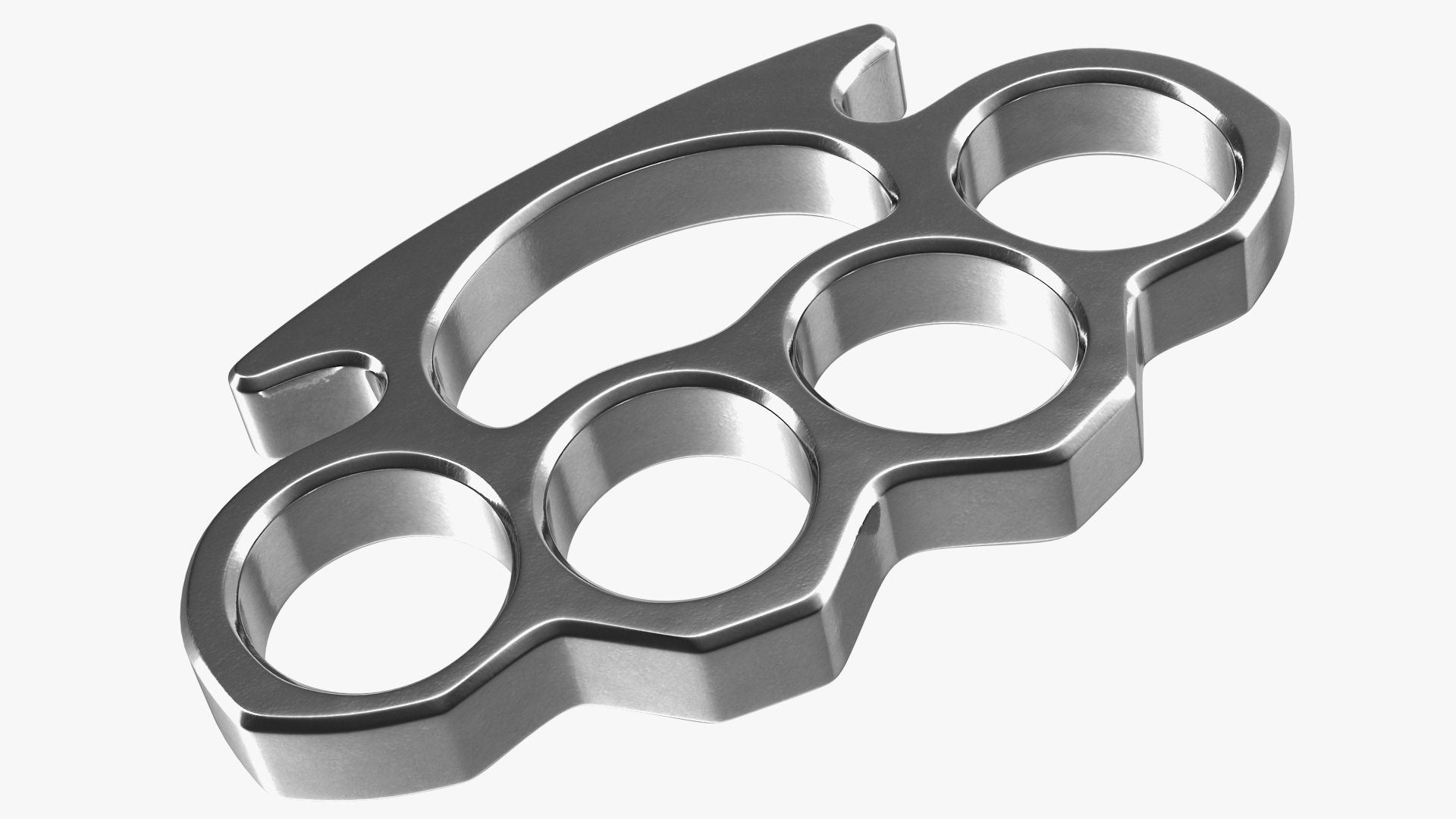 3D Silver Brass Knuckles