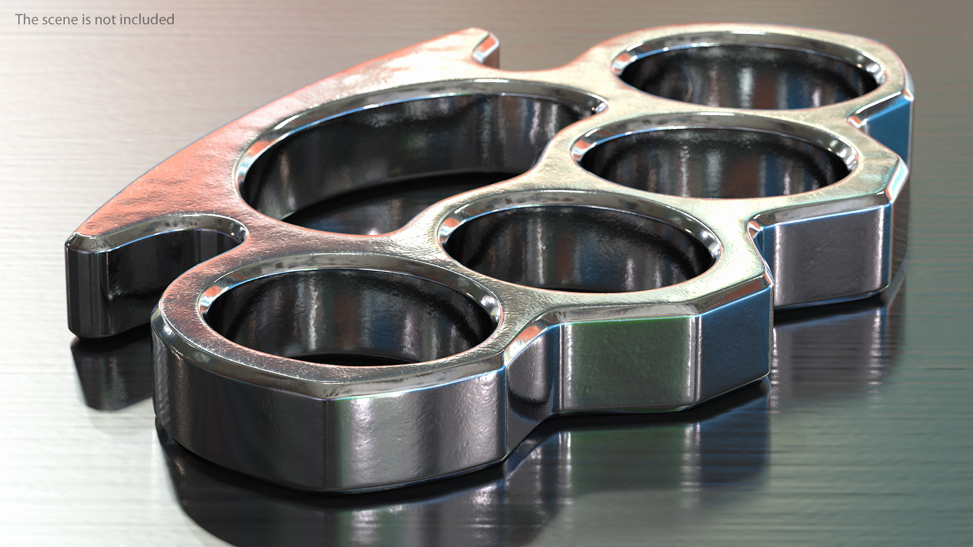 3D Silver Brass Knuckles