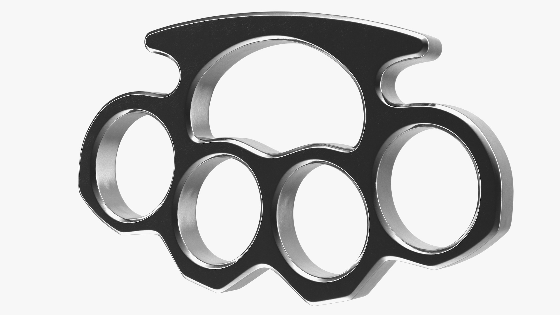3D Silver Brass Knuckles