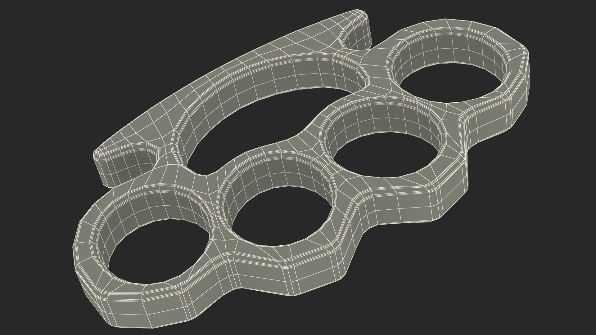 3D Silver Brass Knuckles