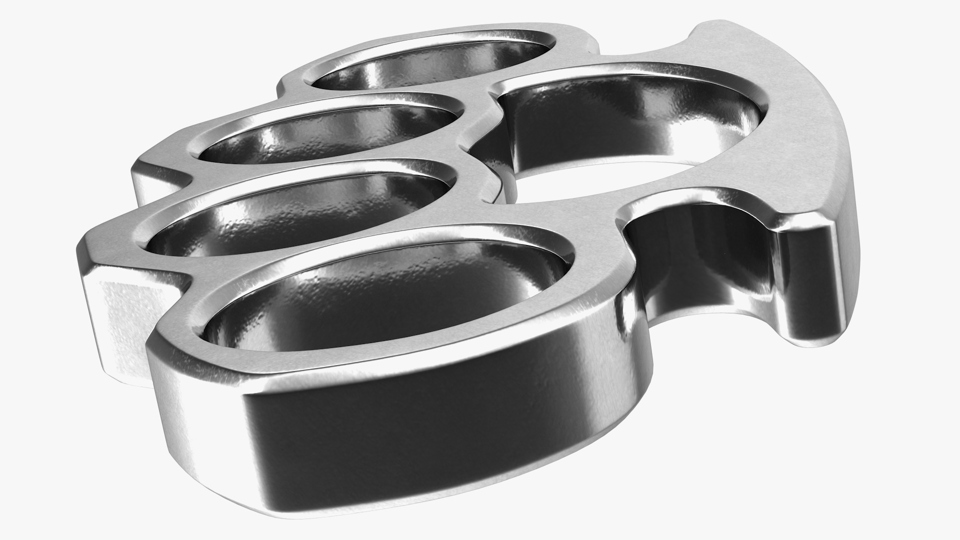 3D Silver Brass Knuckles