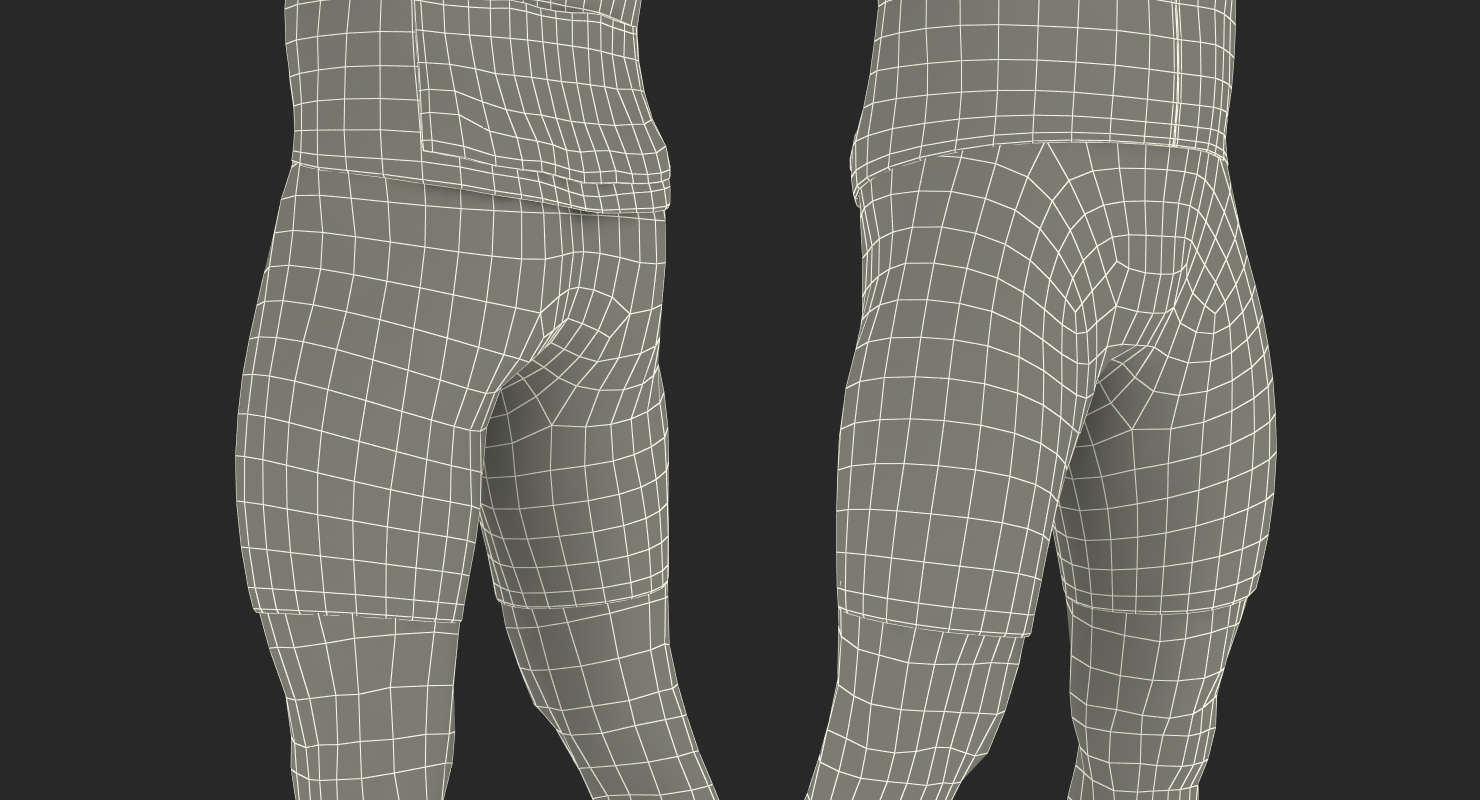 3D Bicyclist in Red Suit Rigged model