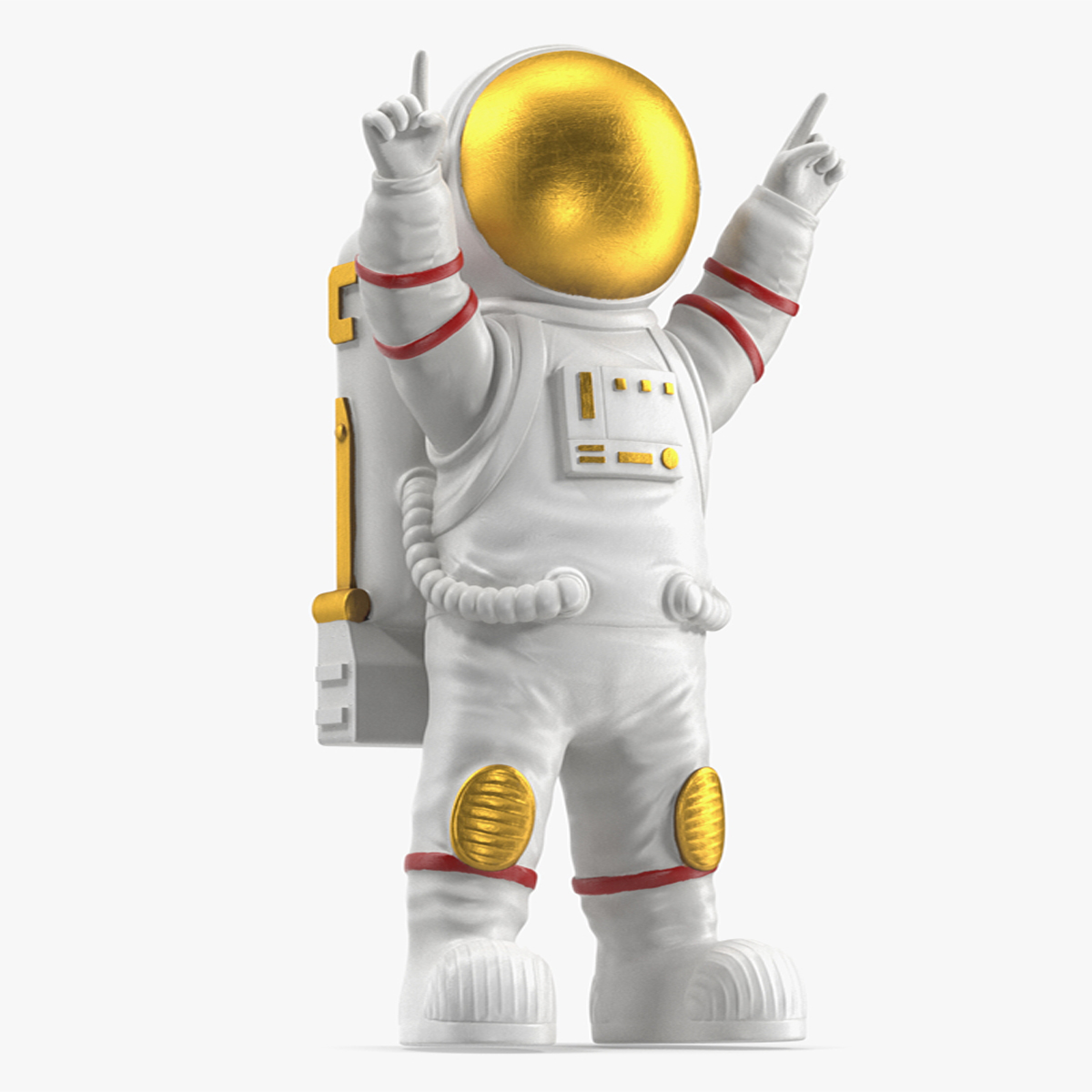 3D model Astronaut Toy Character White Rigged for Cinema 4D