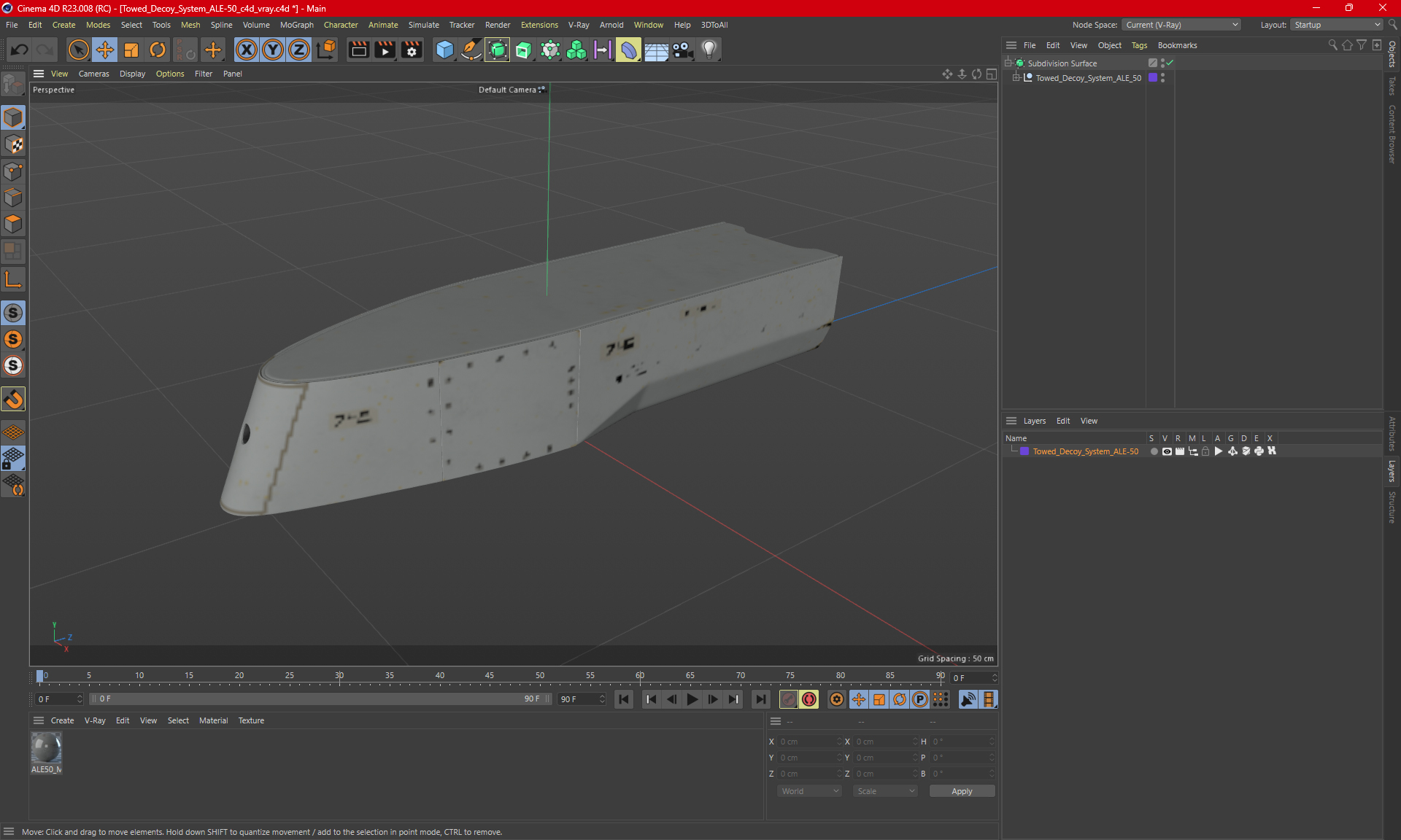 3D model Towed Decoy System ALE-50