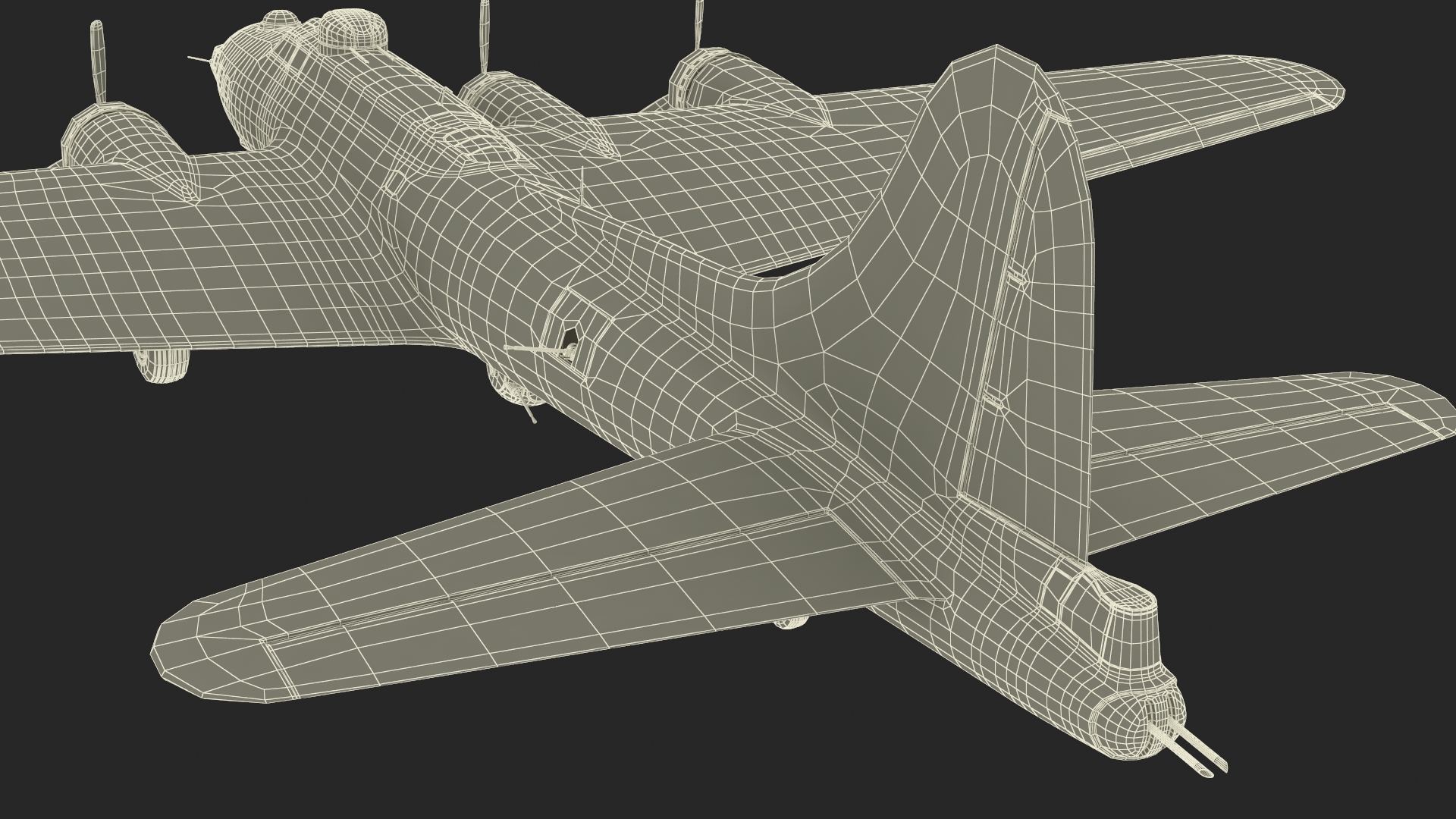 3D Boeing B-17 Bomber model