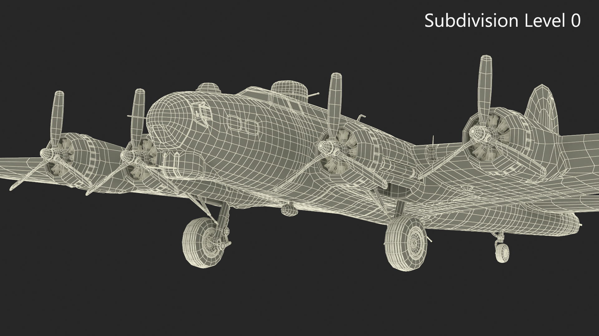 3D Boeing B-17 Bomber model