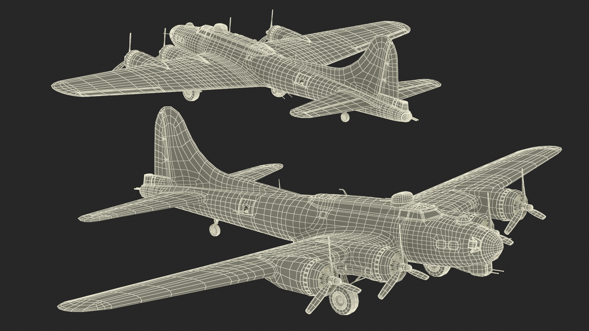 3D Boeing B-17 Bomber model