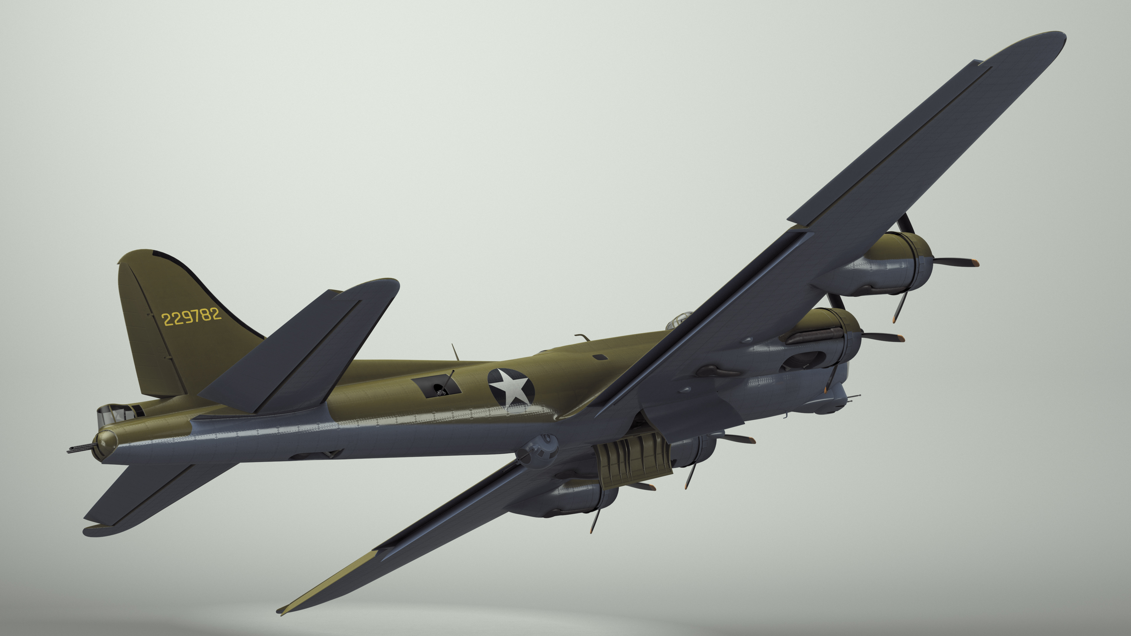 3D Boeing B-17 Bomber model