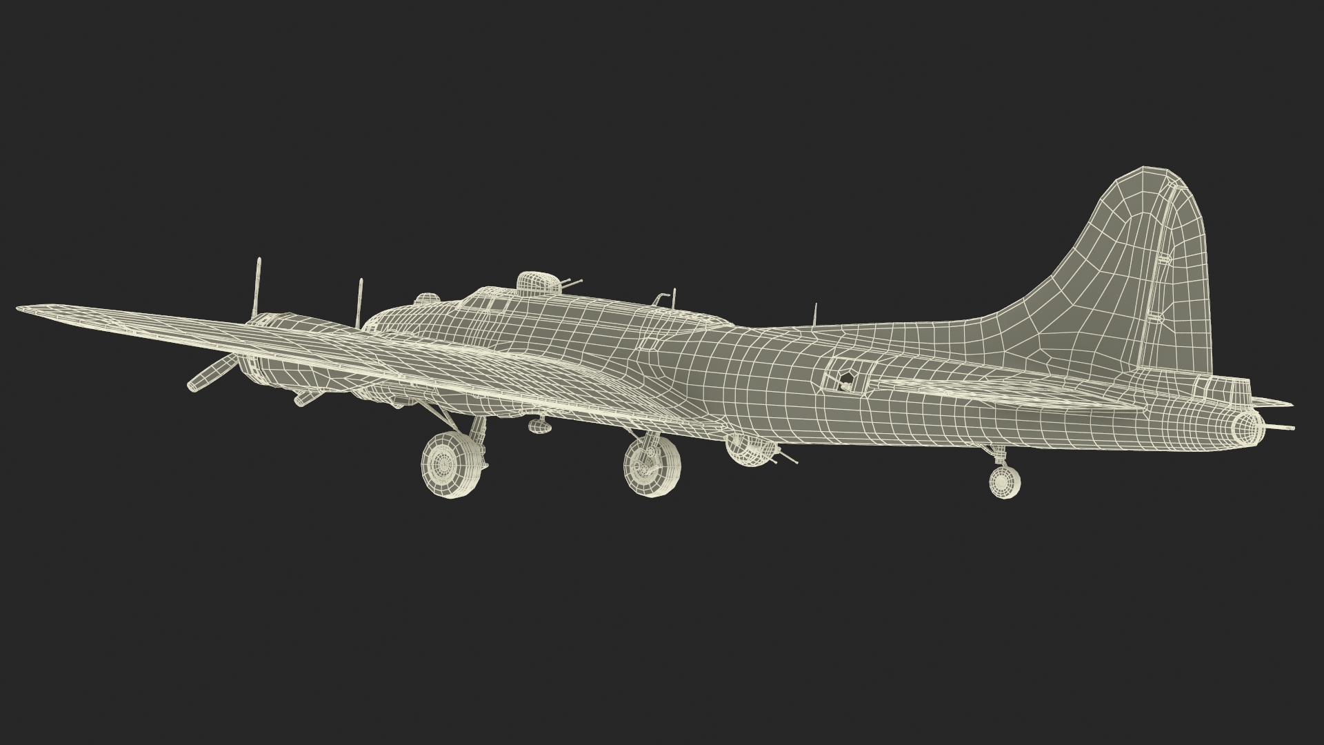 3D Boeing B-17 Bomber model
