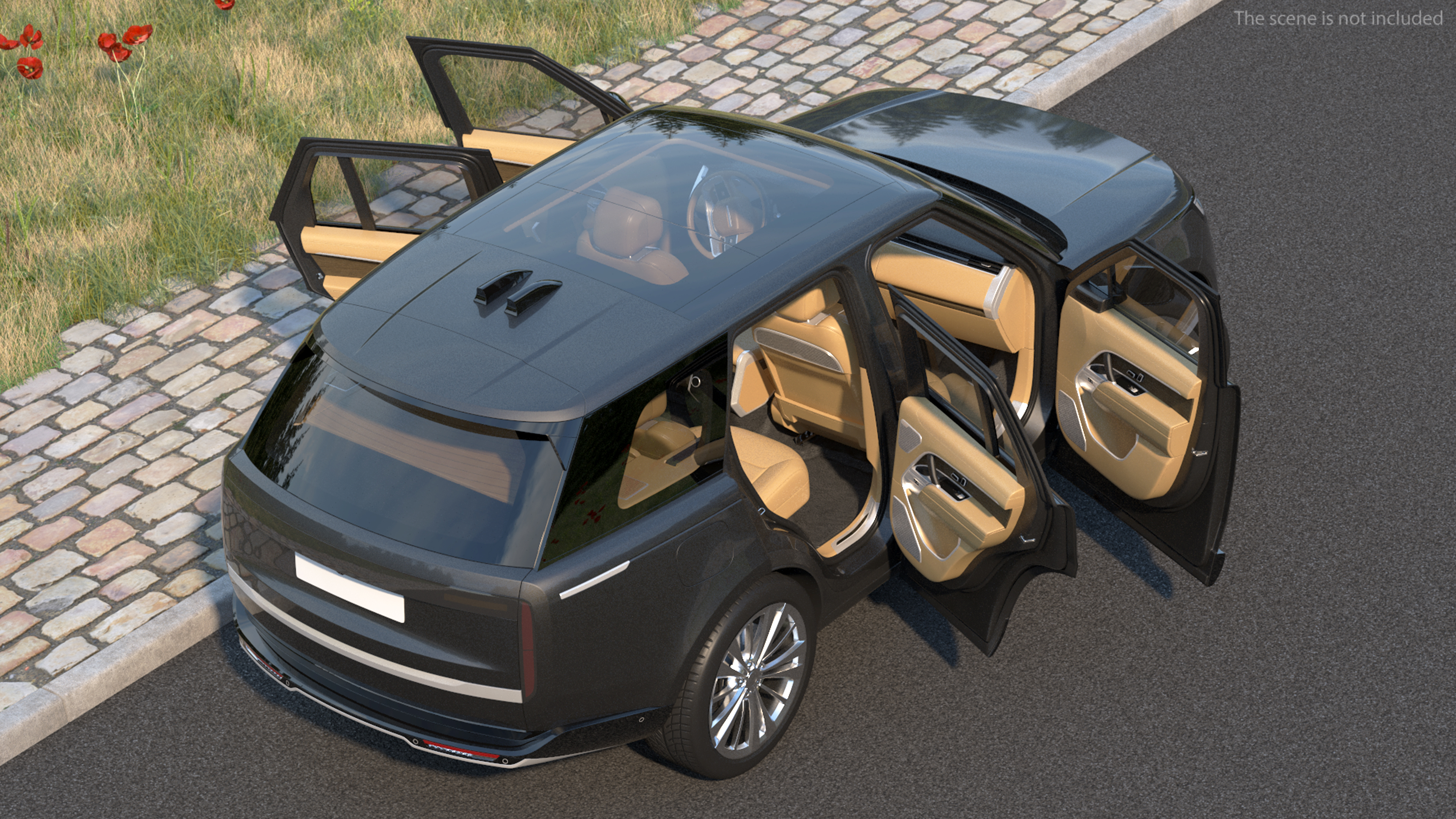 3D Luxury European SUV Rigged