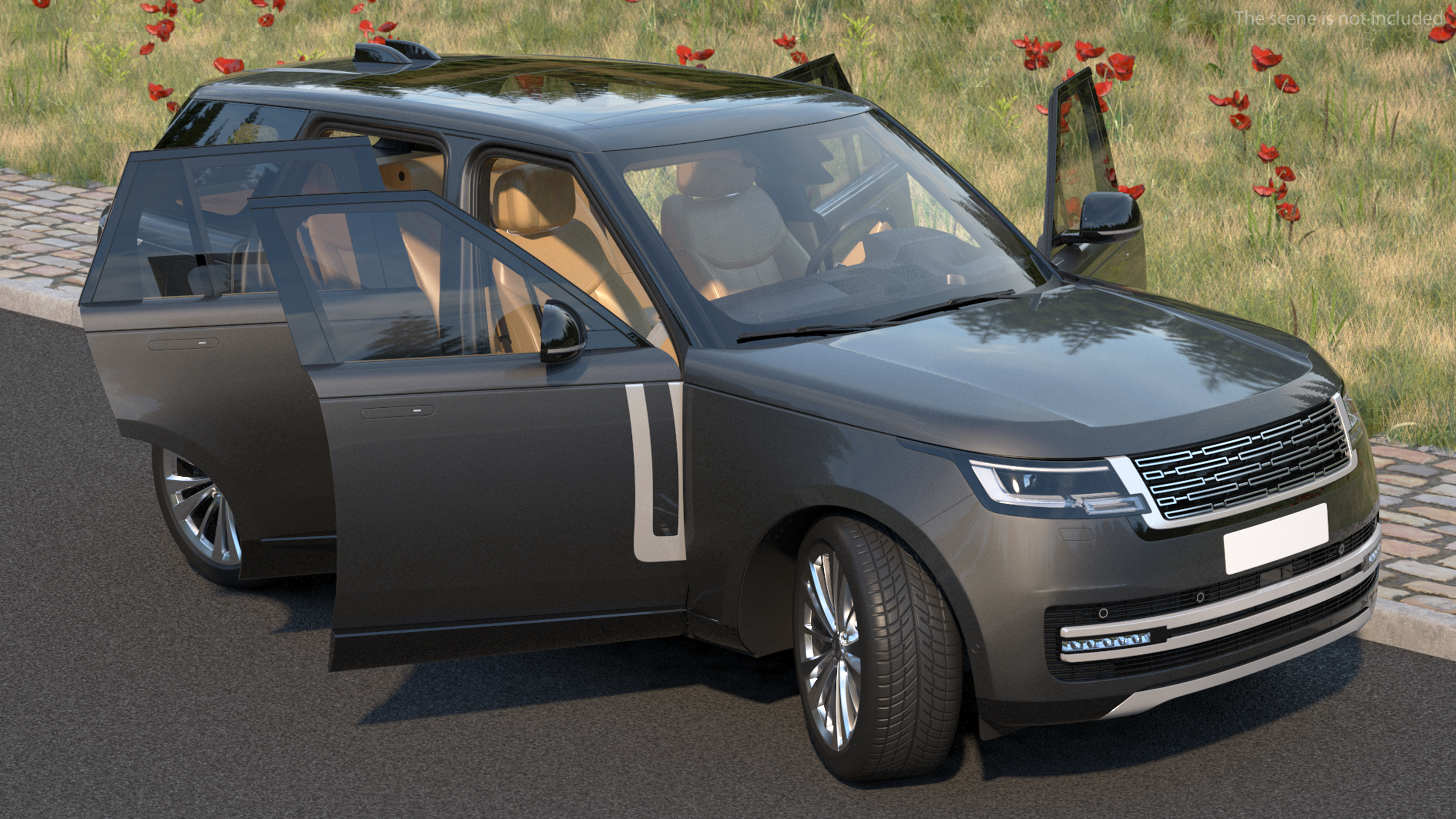 3D Luxury European SUV Rigged