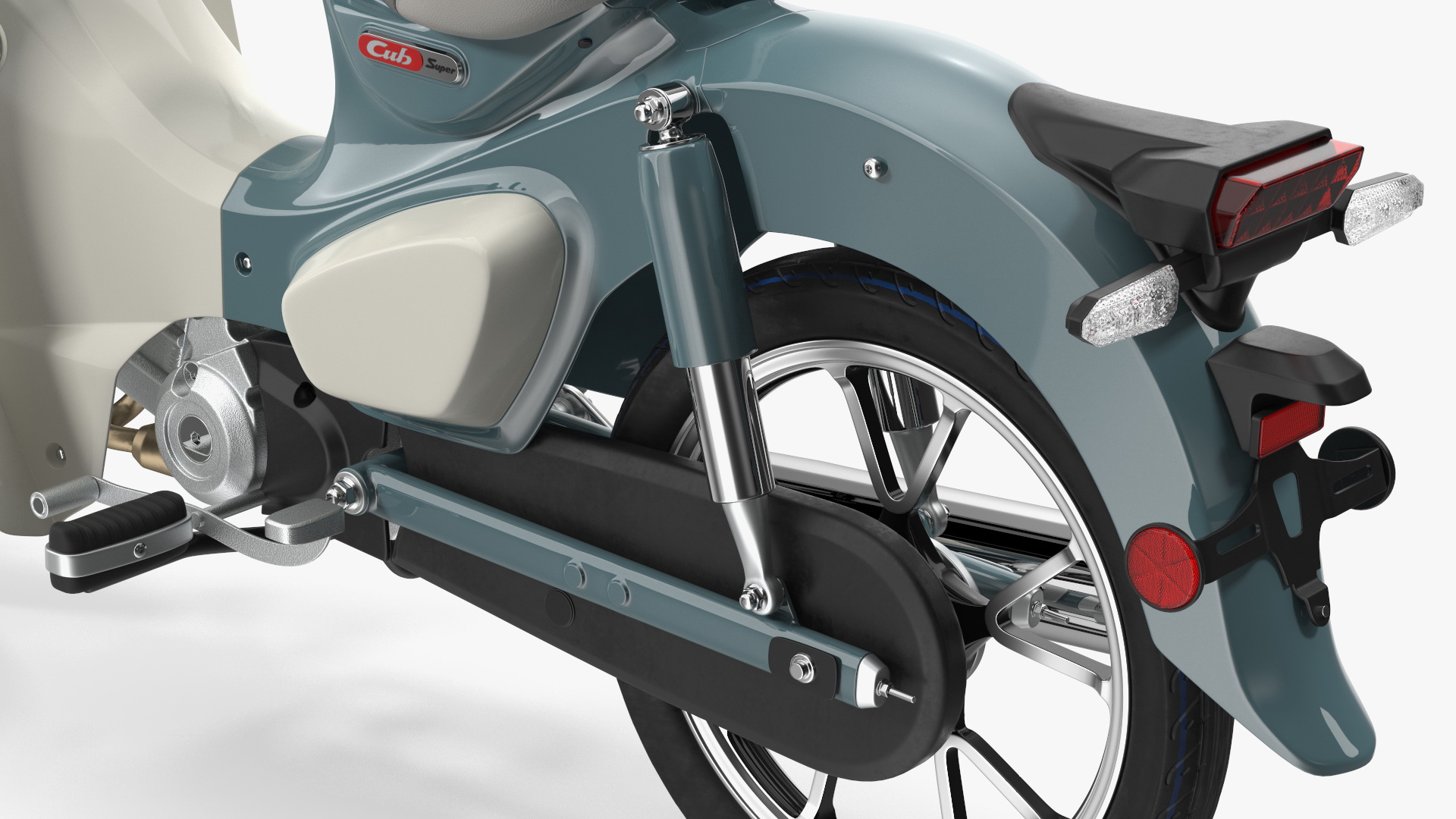 Scooter Honda Super Cub 2024 Green 3D model