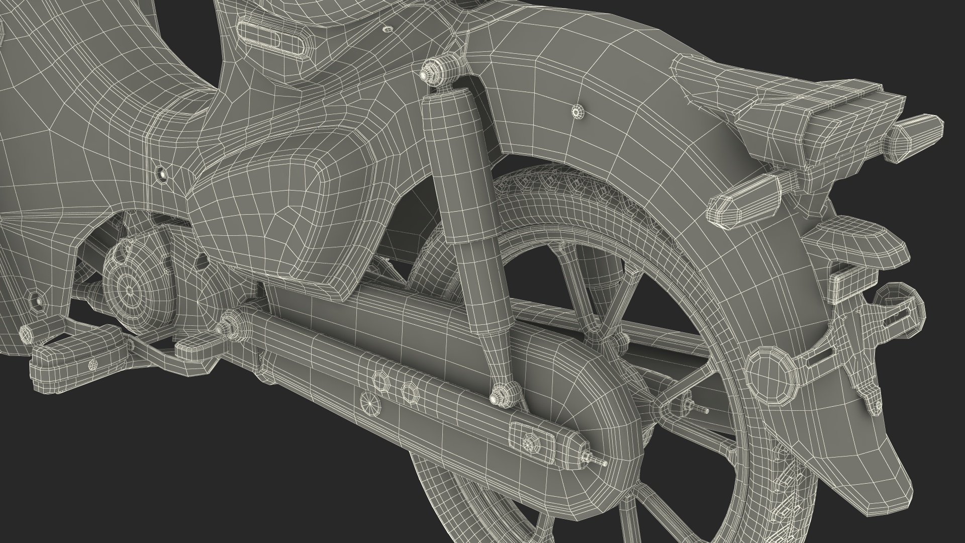 Scooter Honda Super Cub 2024 Green 3D model
