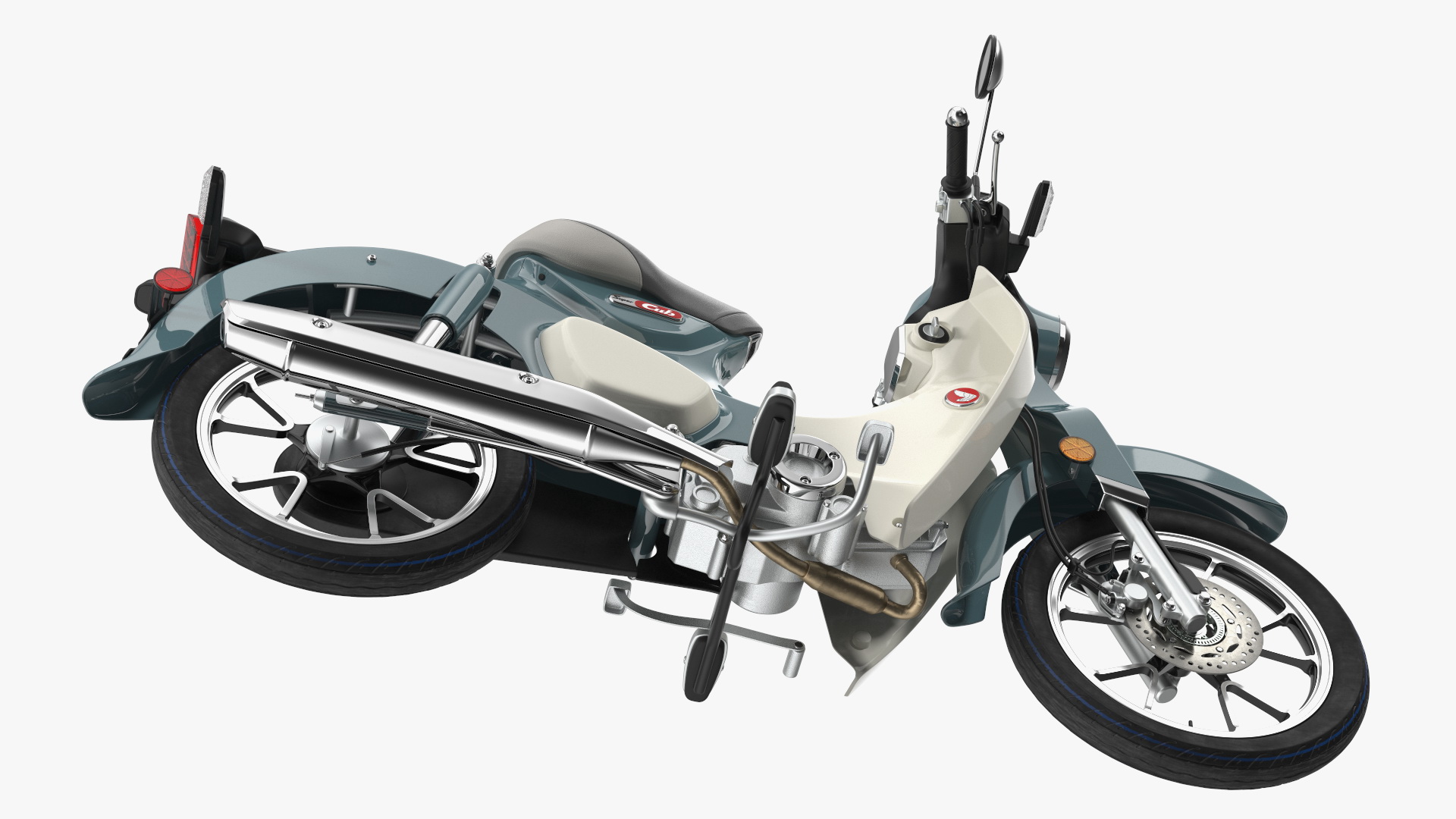 Scooter Honda Super Cub 2024 Green 3D model