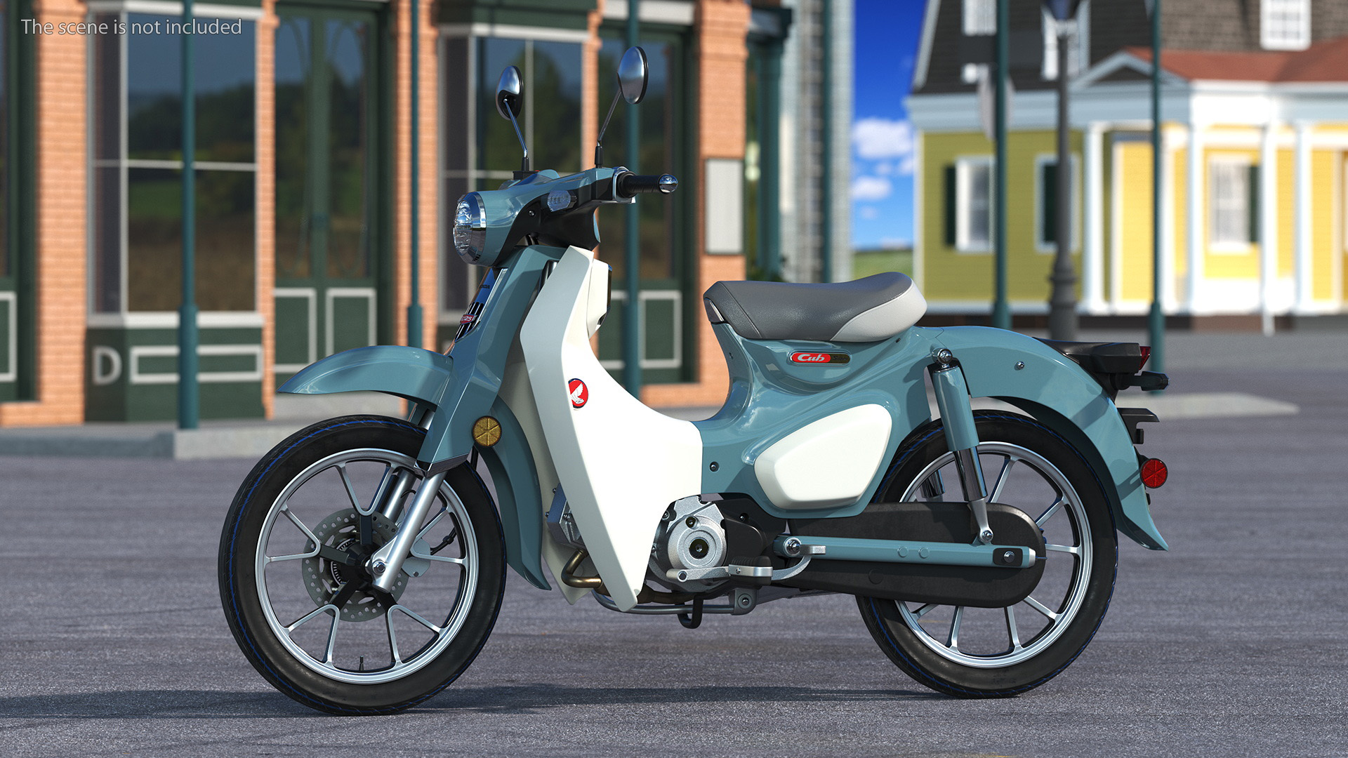Scooter Honda Super Cub 2024 Green 3D model