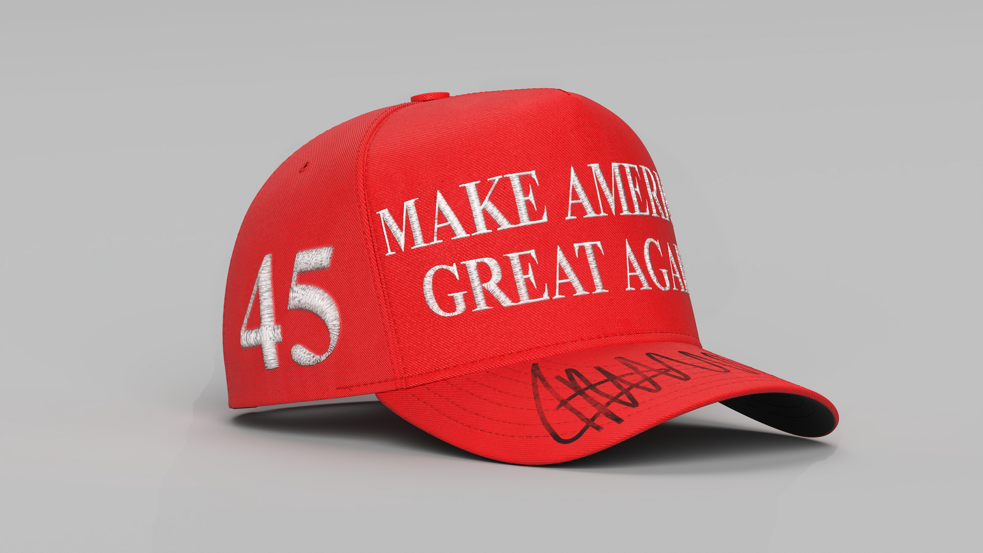 Trump Baseball Cap Red 3D