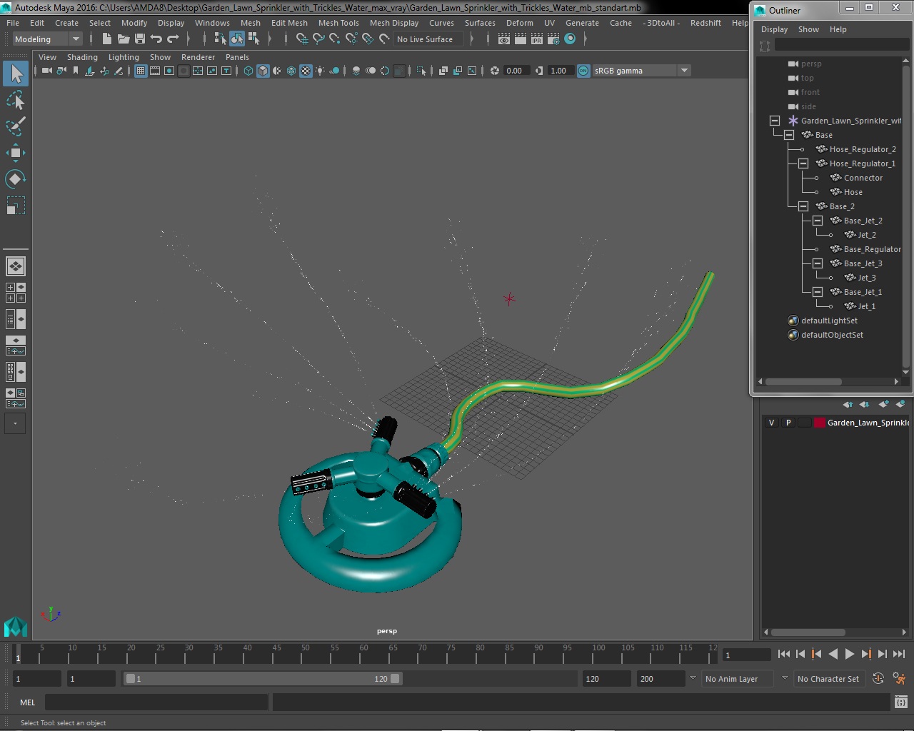 3D Garden Lawn Sprinkler with Trickles Water