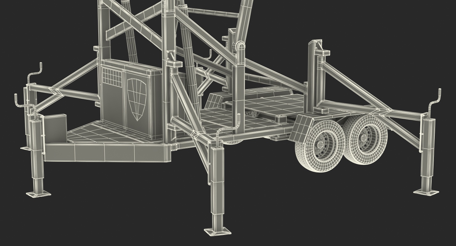 3D model Mobile Surveillance Tower