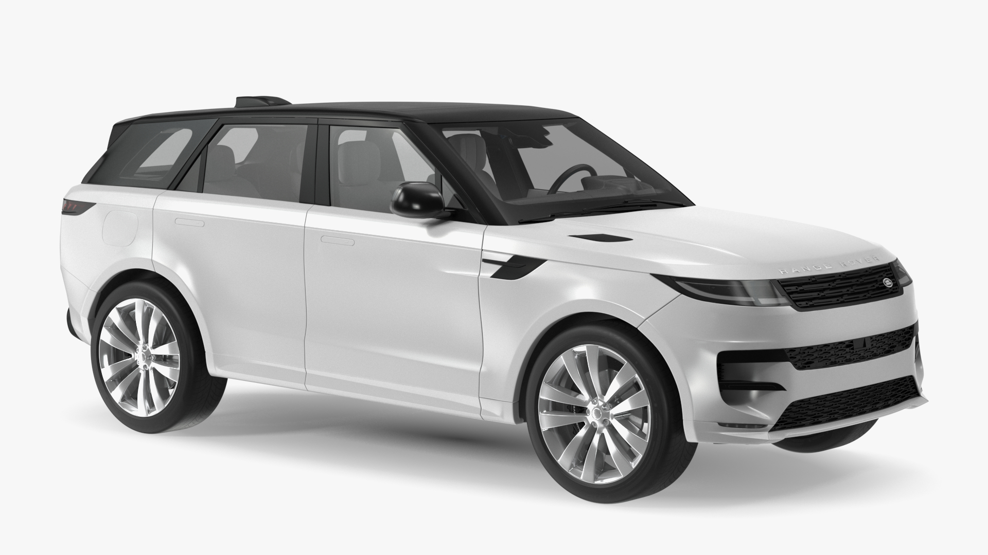 SUV Range Rover Sport 2023 Grey Simple Interior 3D