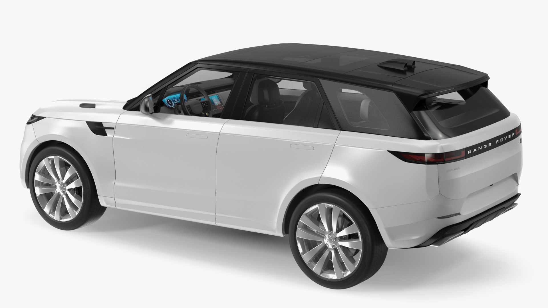 SUV Range Rover Sport 2023 Grey Simple Interior 3D