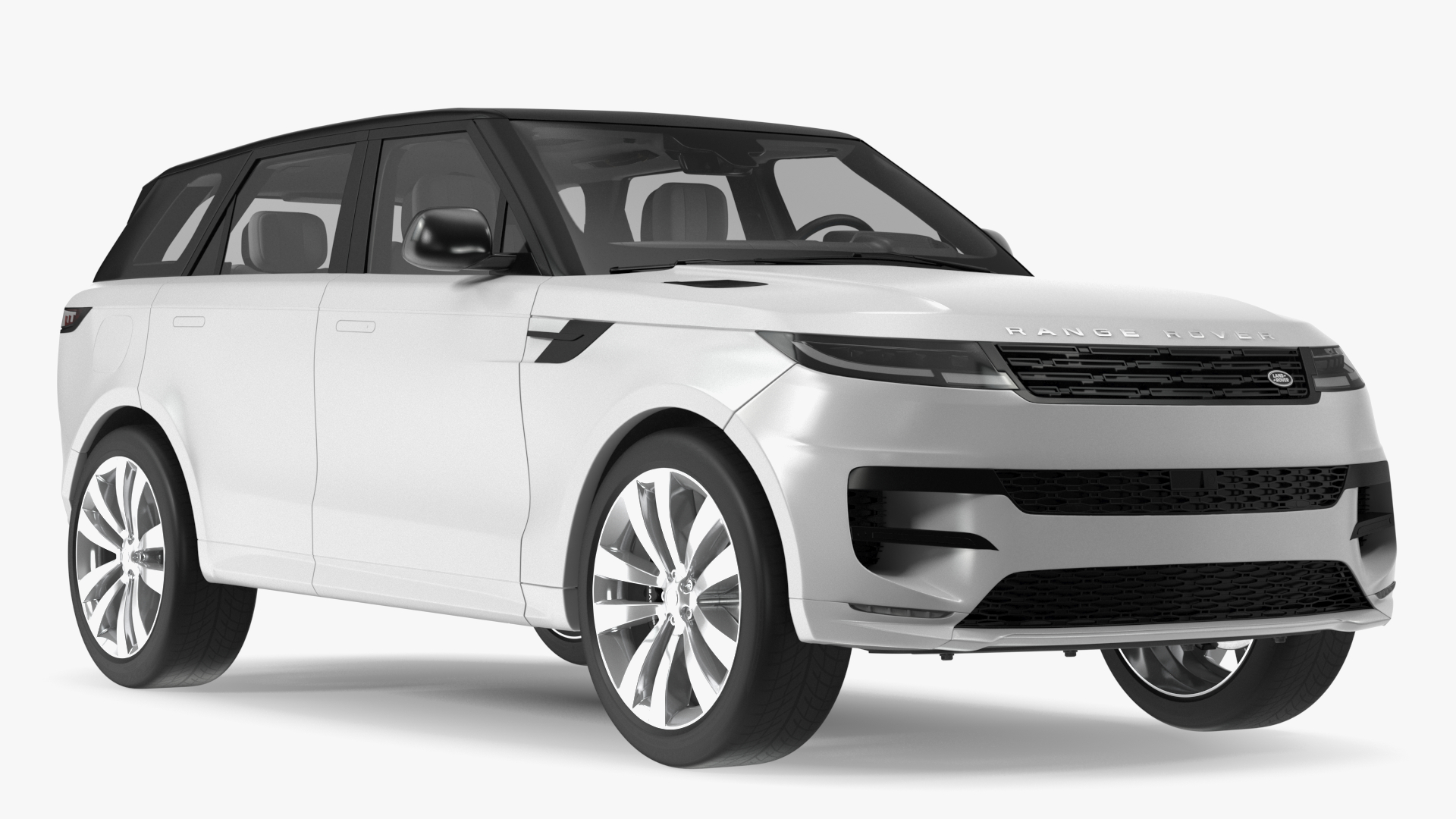 SUV Range Rover Sport 2023 Grey Simple Interior 3D