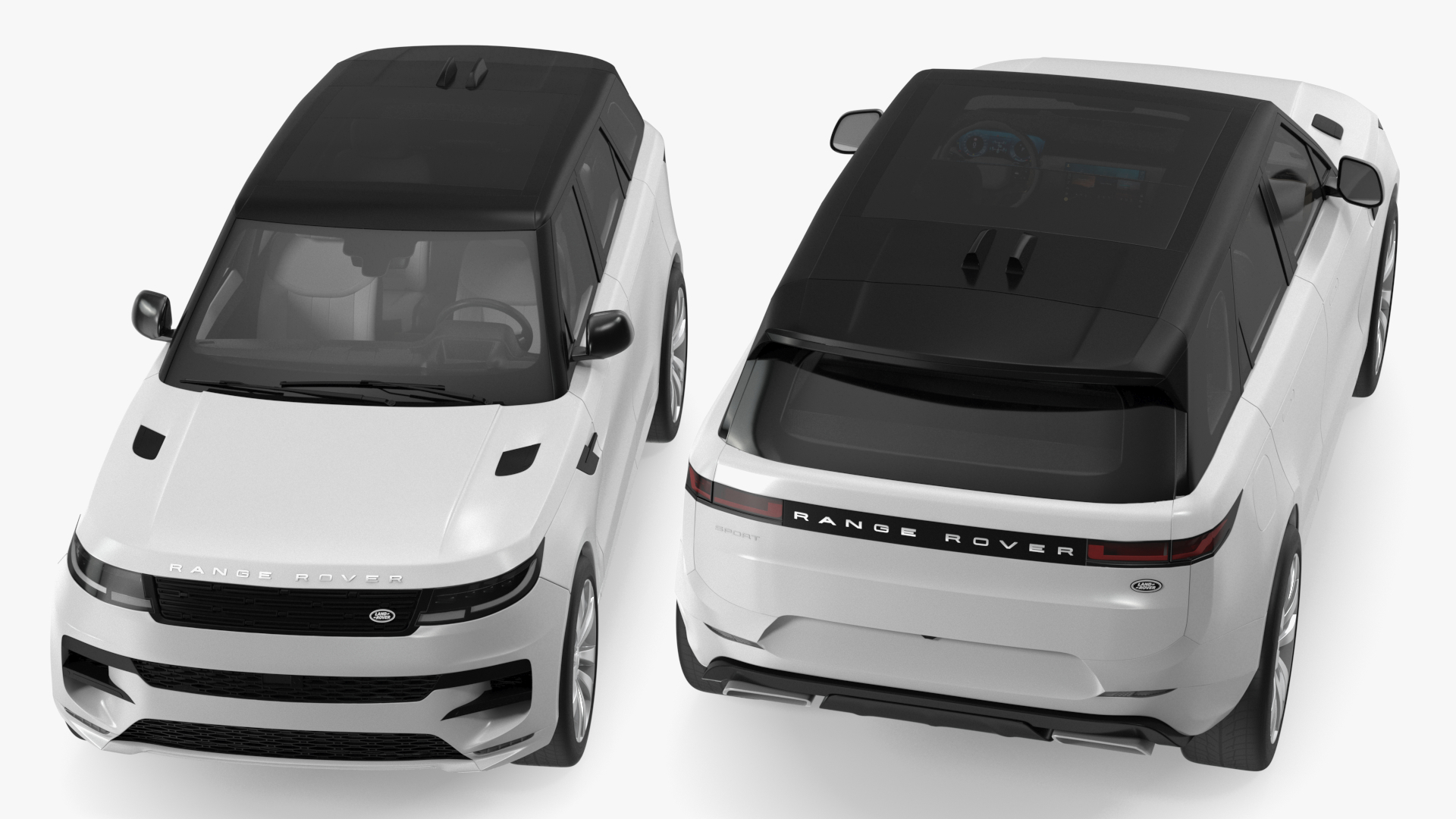 SUV Range Rover Sport 2023 Grey Simple Interior 3D