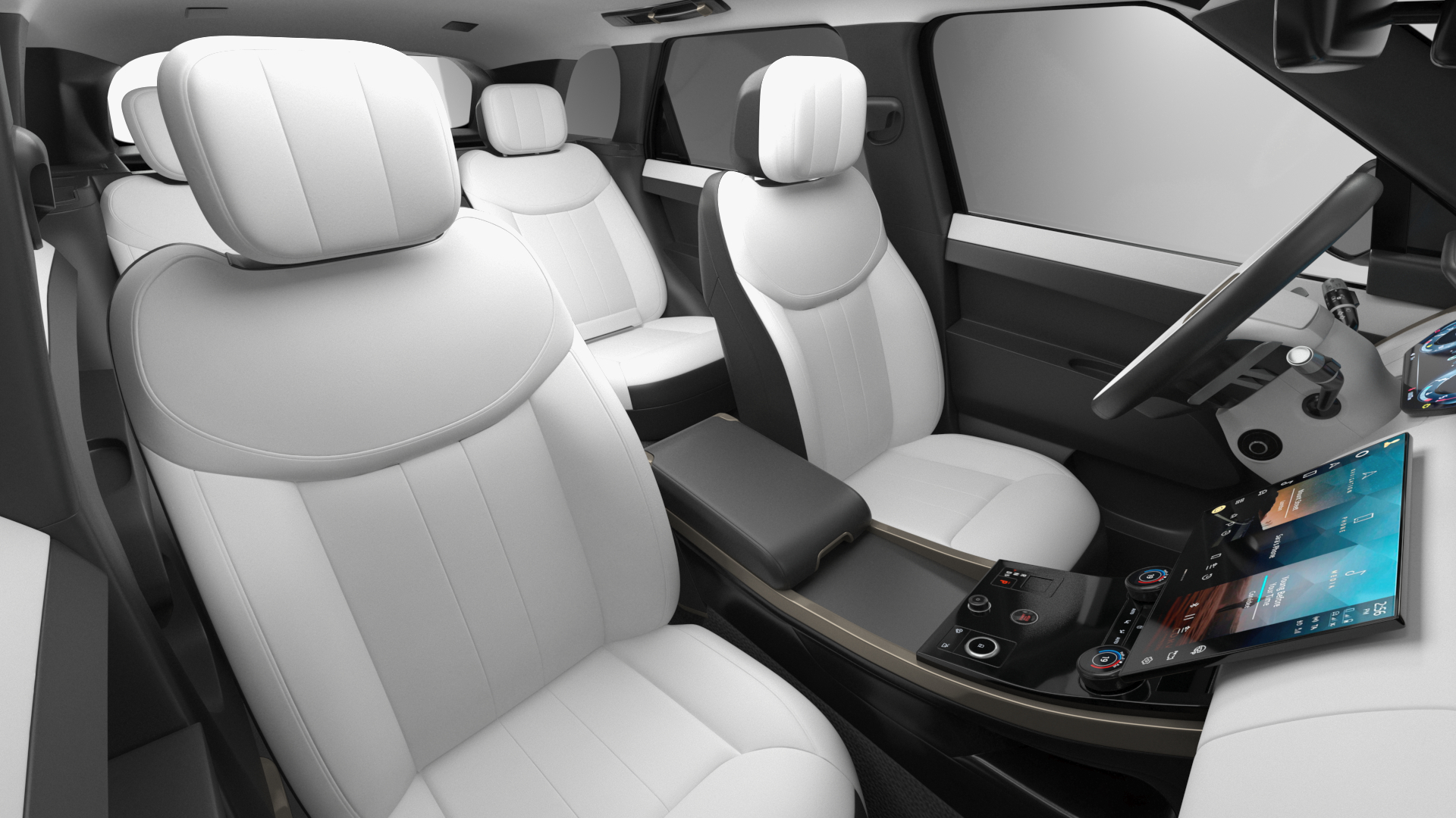 SUV Range Rover Sport 2023 Grey Simple Interior 3D