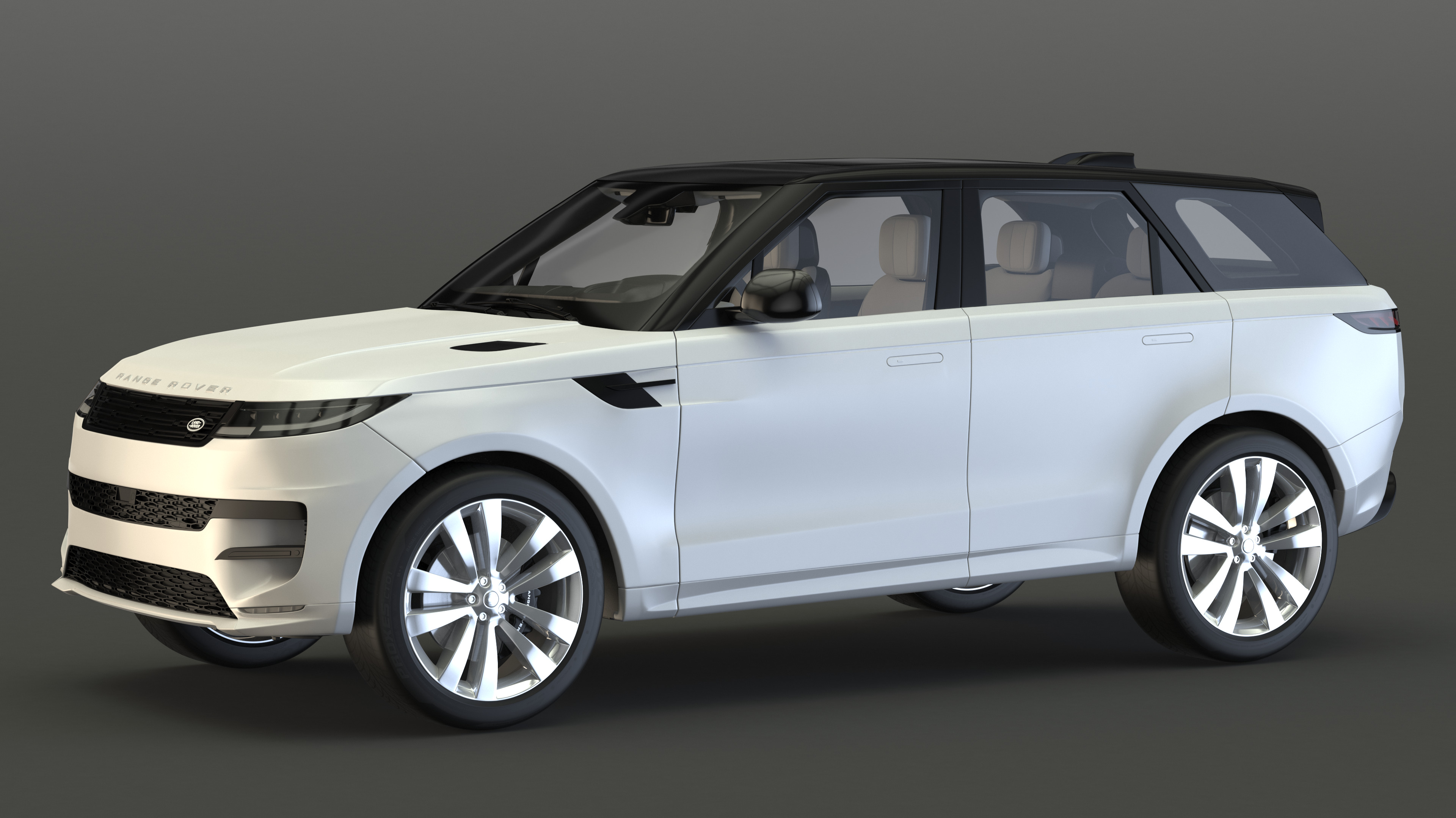 SUV Range Rover Sport 2023 Grey Simple Interior 3D