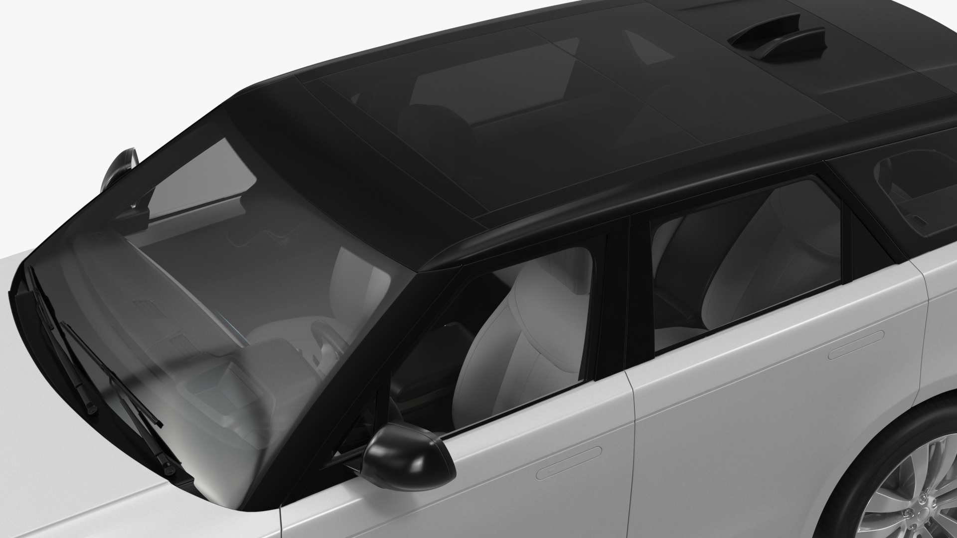 SUV Range Rover Sport 2023 Grey Simple Interior 3D
