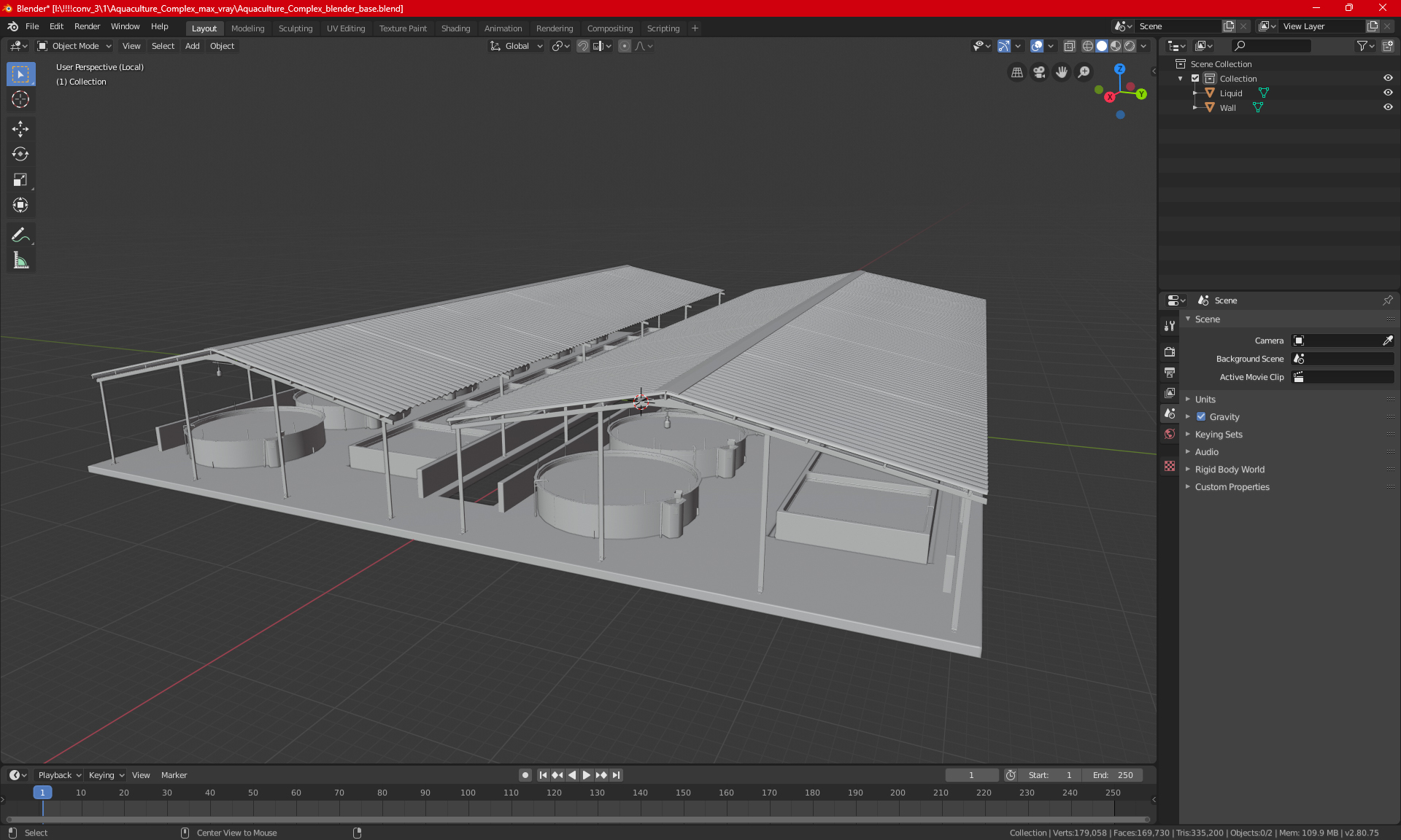 Aquaculture Complex 3D model