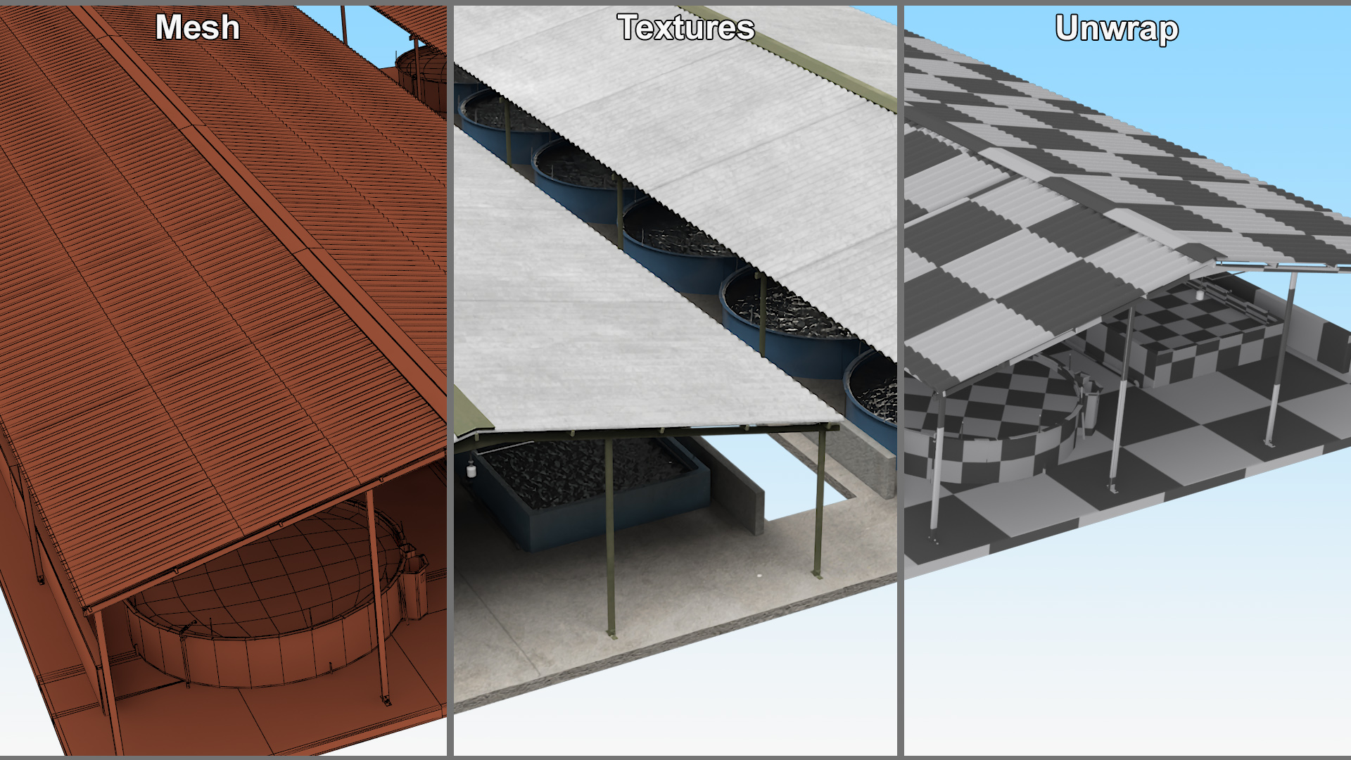 Aquaculture Complex 3D model