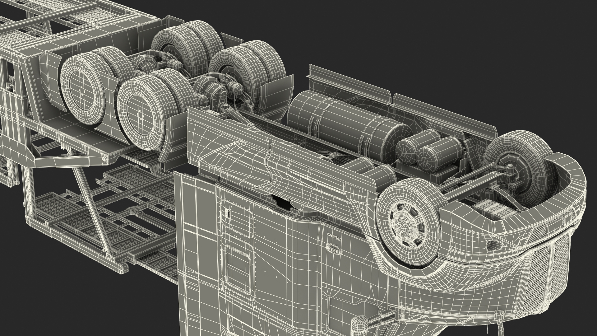 Kenworth Truck with Sun Valley Car Carrier Rigged 3D model