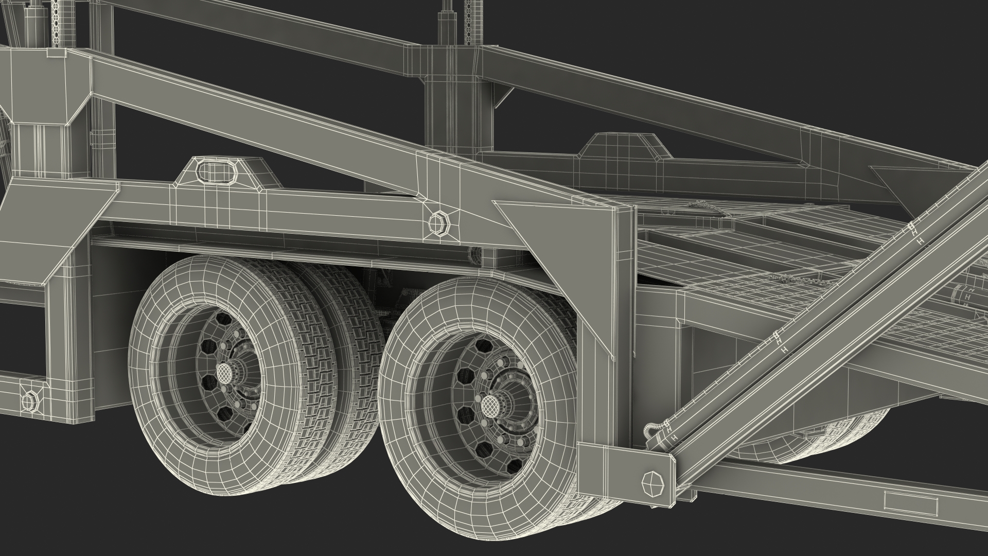 Kenworth Truck with Sun Valley Car Carrier Rigged 3D model
