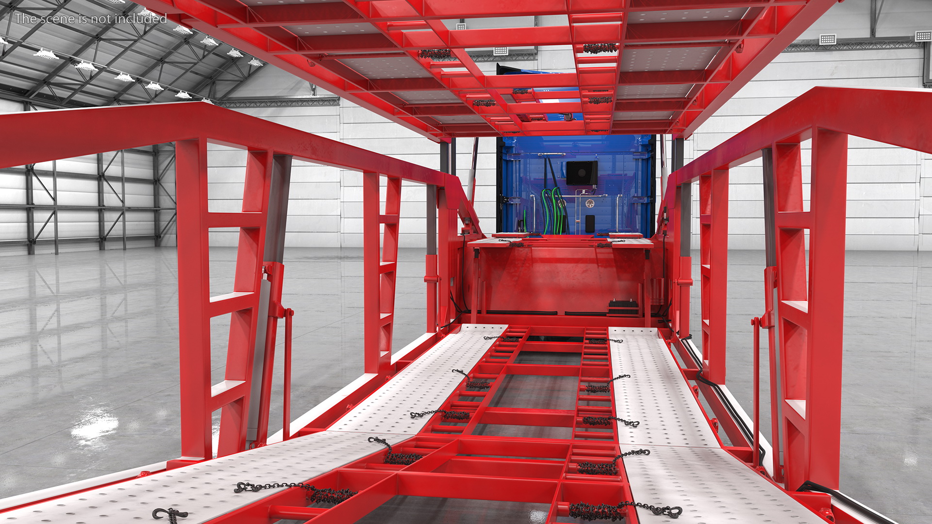 Kenworth Truck with Sun Valley Car Carrier Rigged 3D model