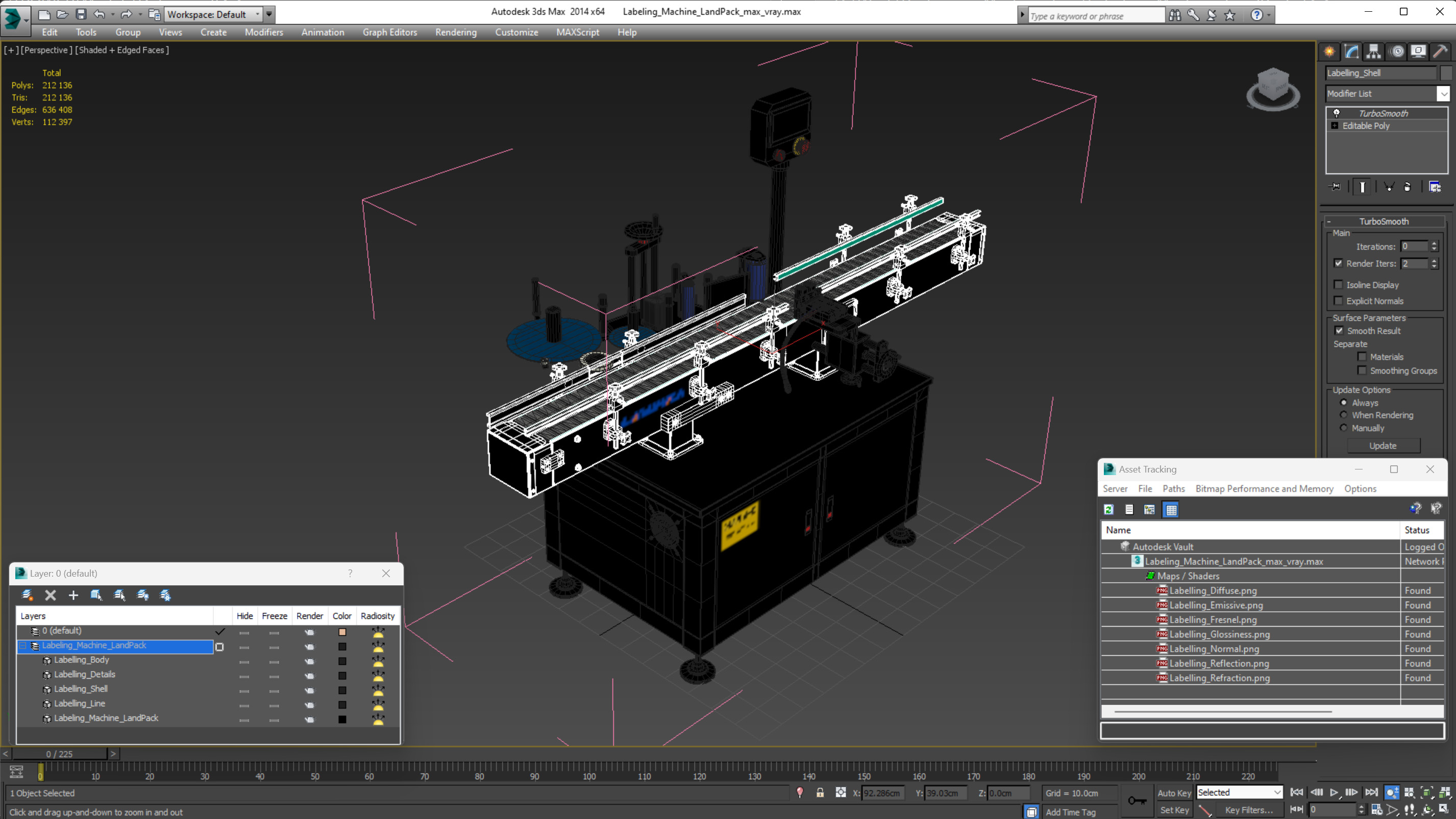 3D model Labeling Machine LandPack