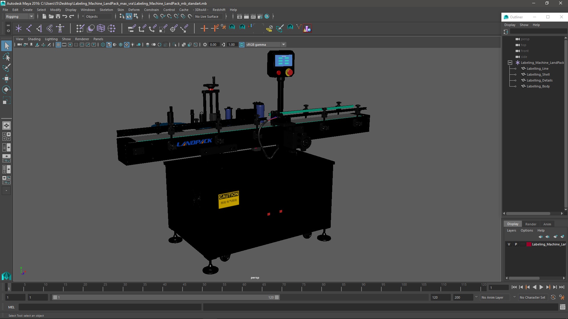 3D model Labeling Machine LandPack
