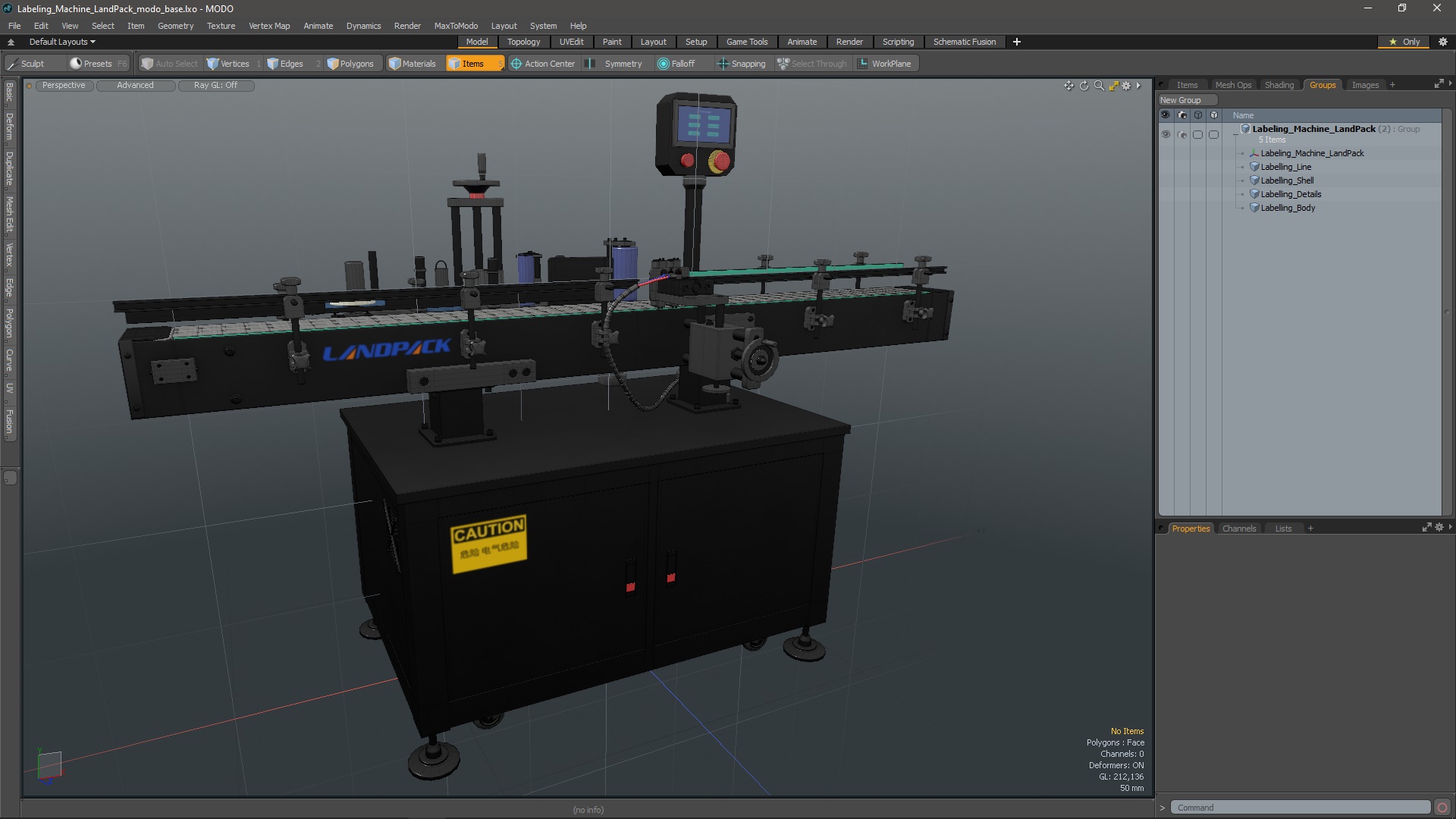 3D model Labeling Machine LandPack
