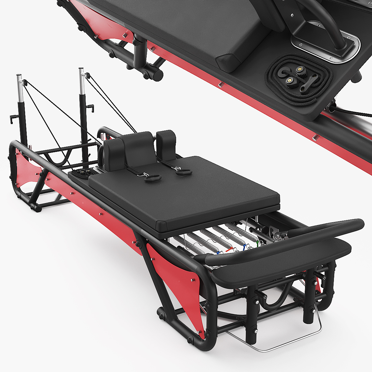 Pilates Reformer Exercise Platform 3D model preview