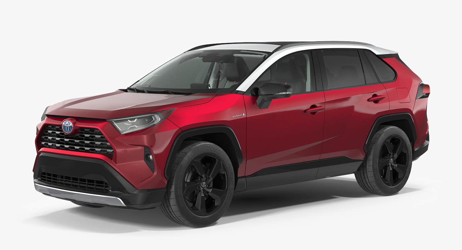 3D Toyota RAV4 Hybrid 2019 model