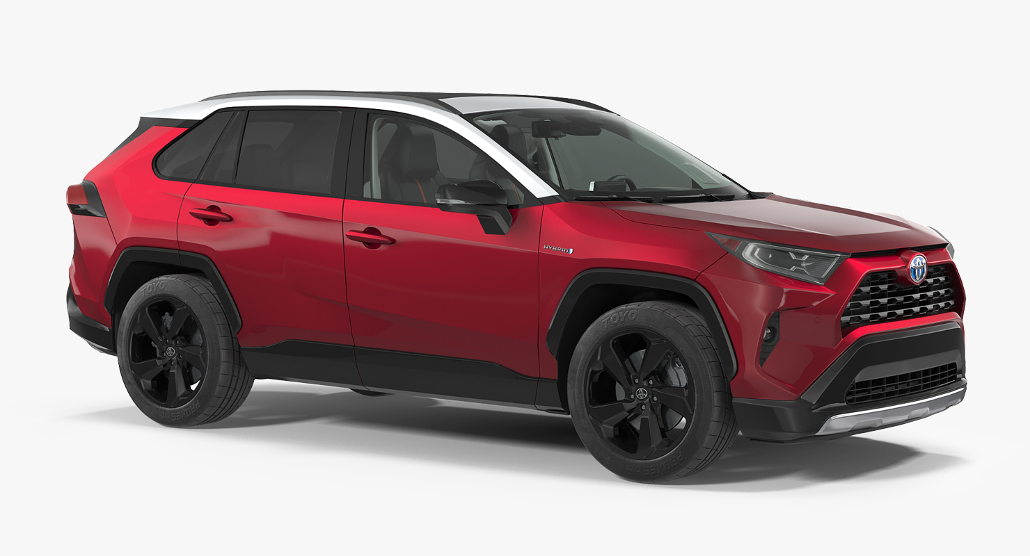 3D Toyota RAV4 Hybrid 2019 model
