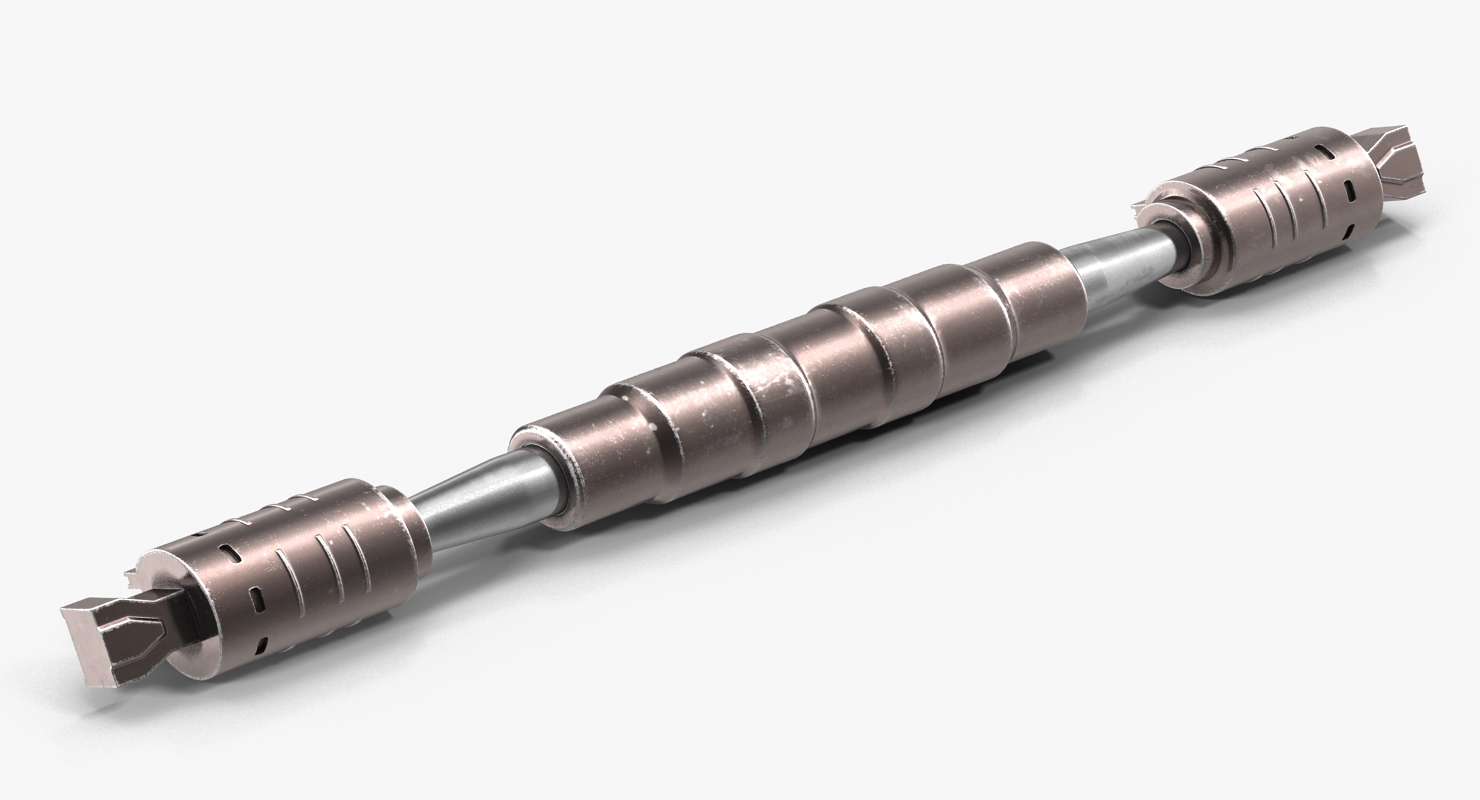 3D model Anodized Ram Hydraulic Cylinder 6 Sci Fi